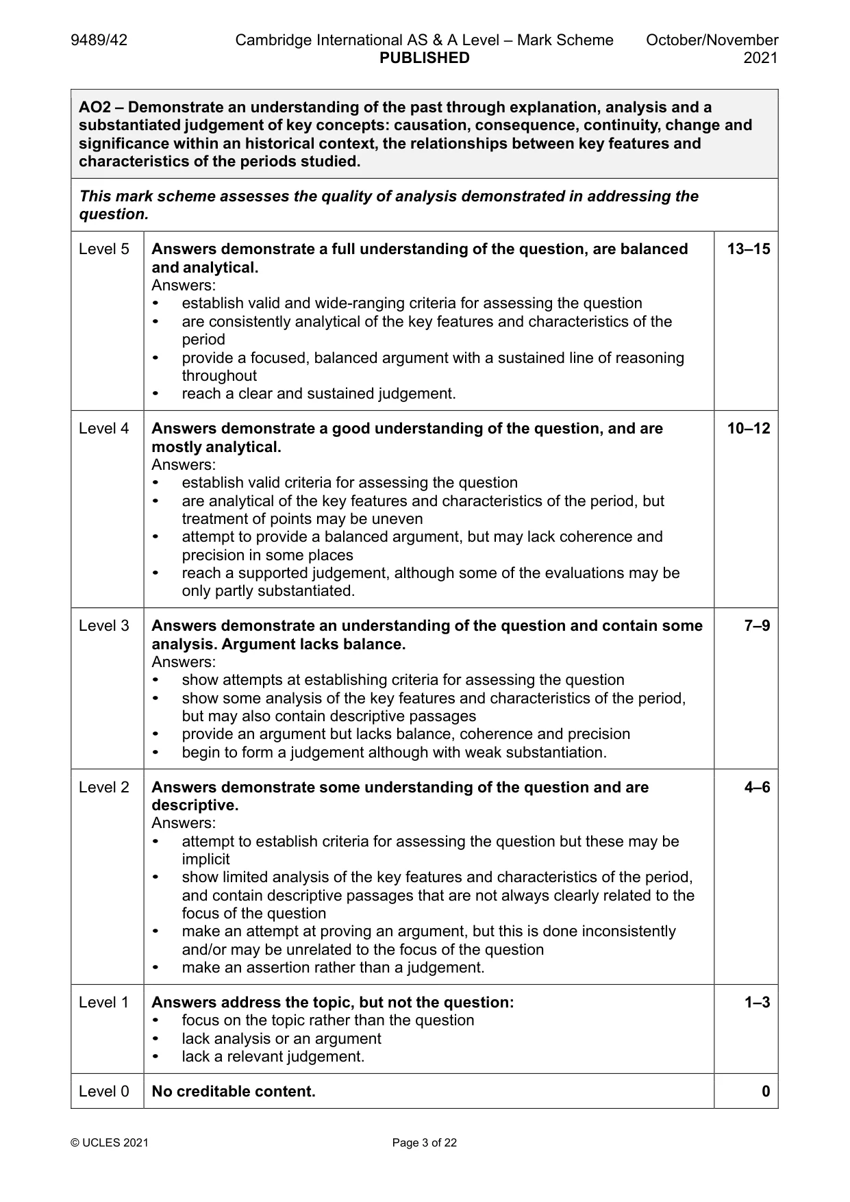 Mark scheme, page 3 of 22