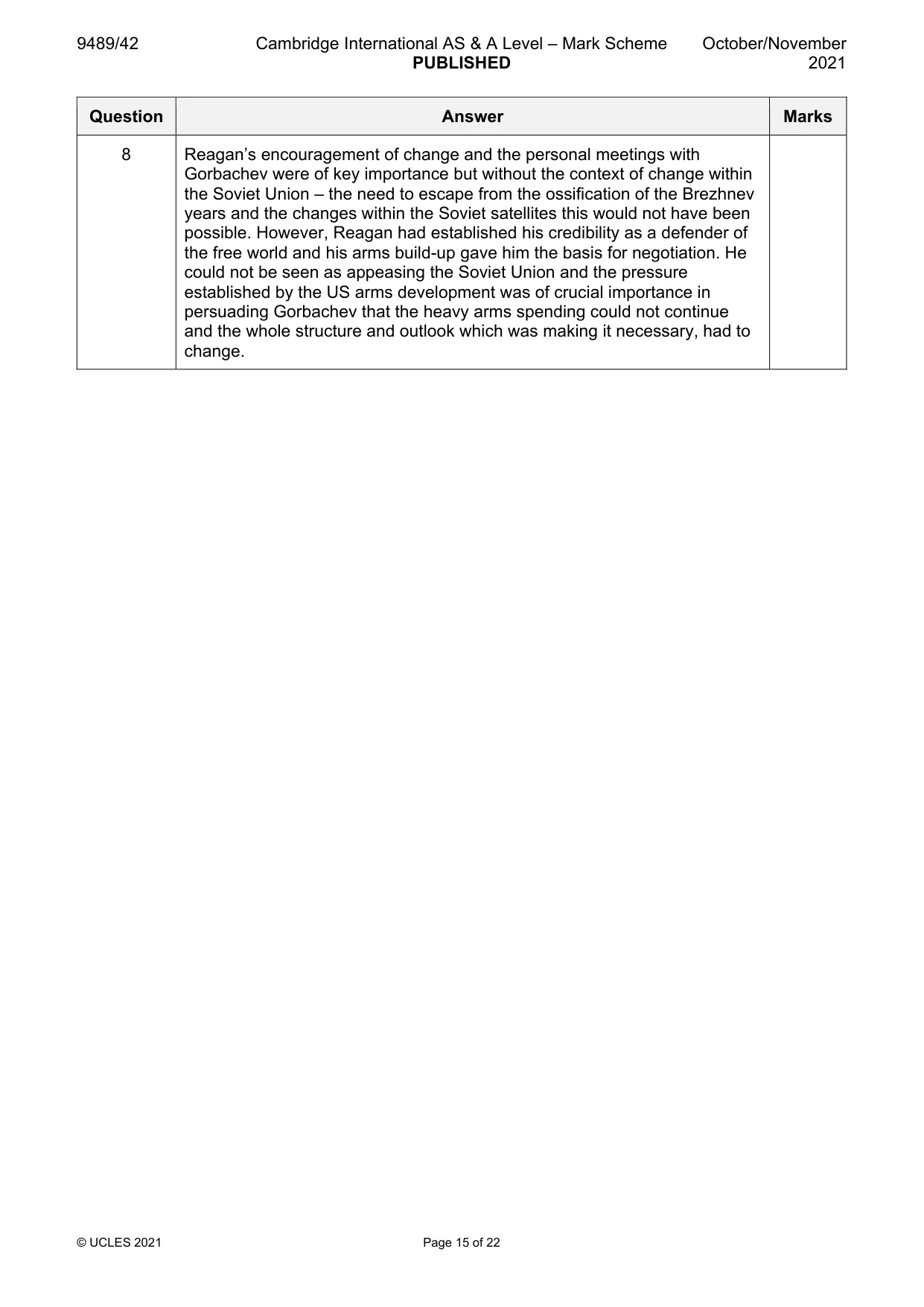 Mark scheme, page 15 of 22