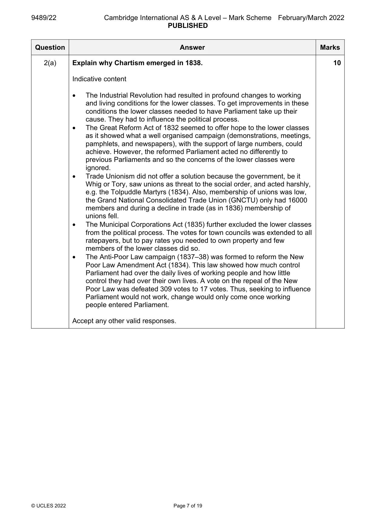 Mark scheme, page 7 of 19