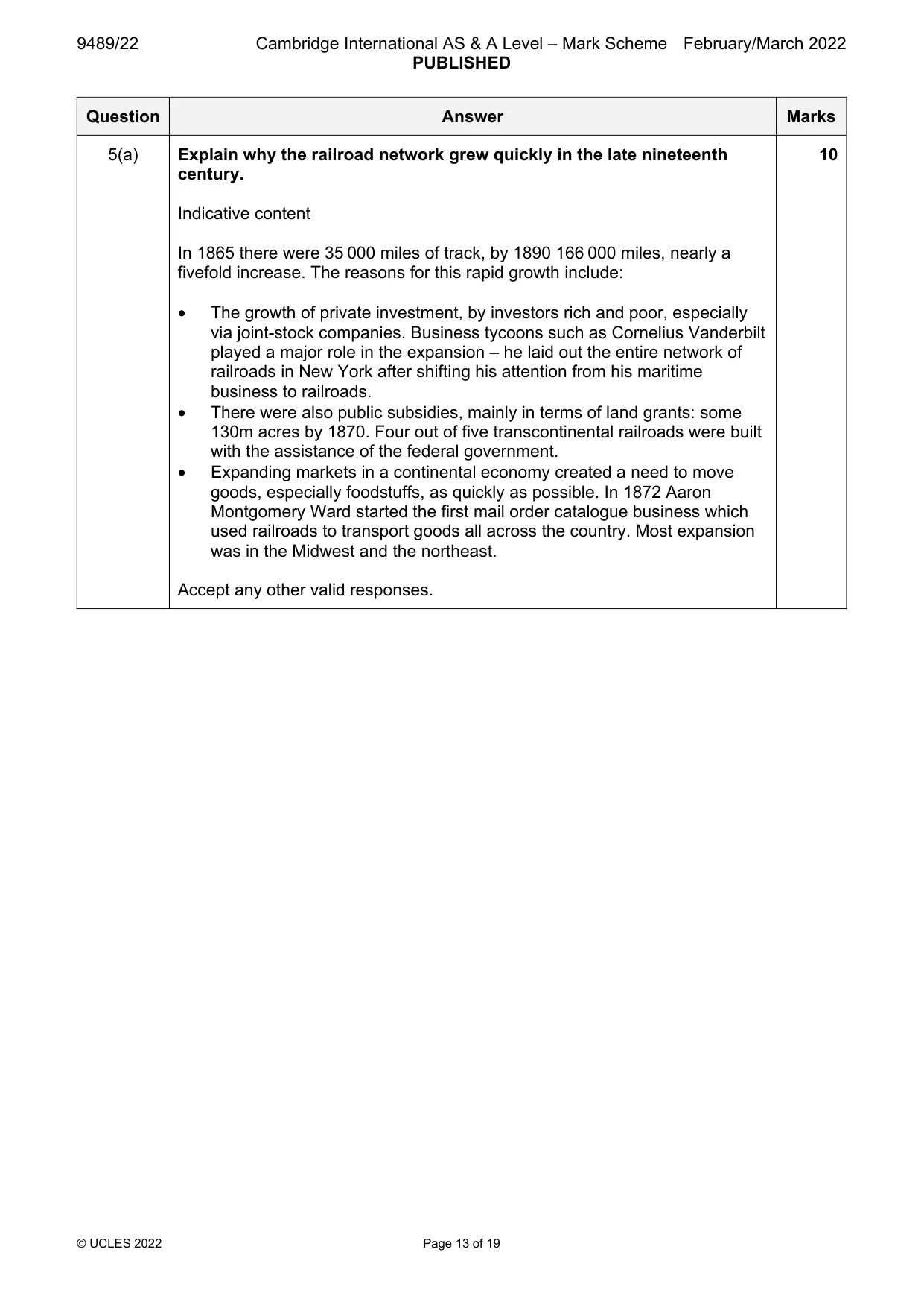 Mark scheme, page 13 of 19