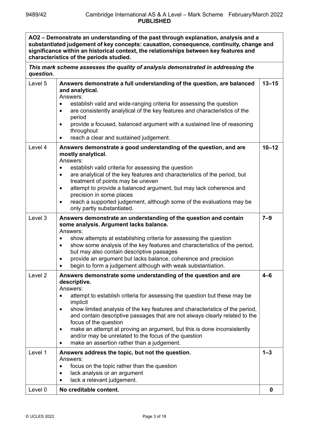 Mark scheme, page 3 of 18