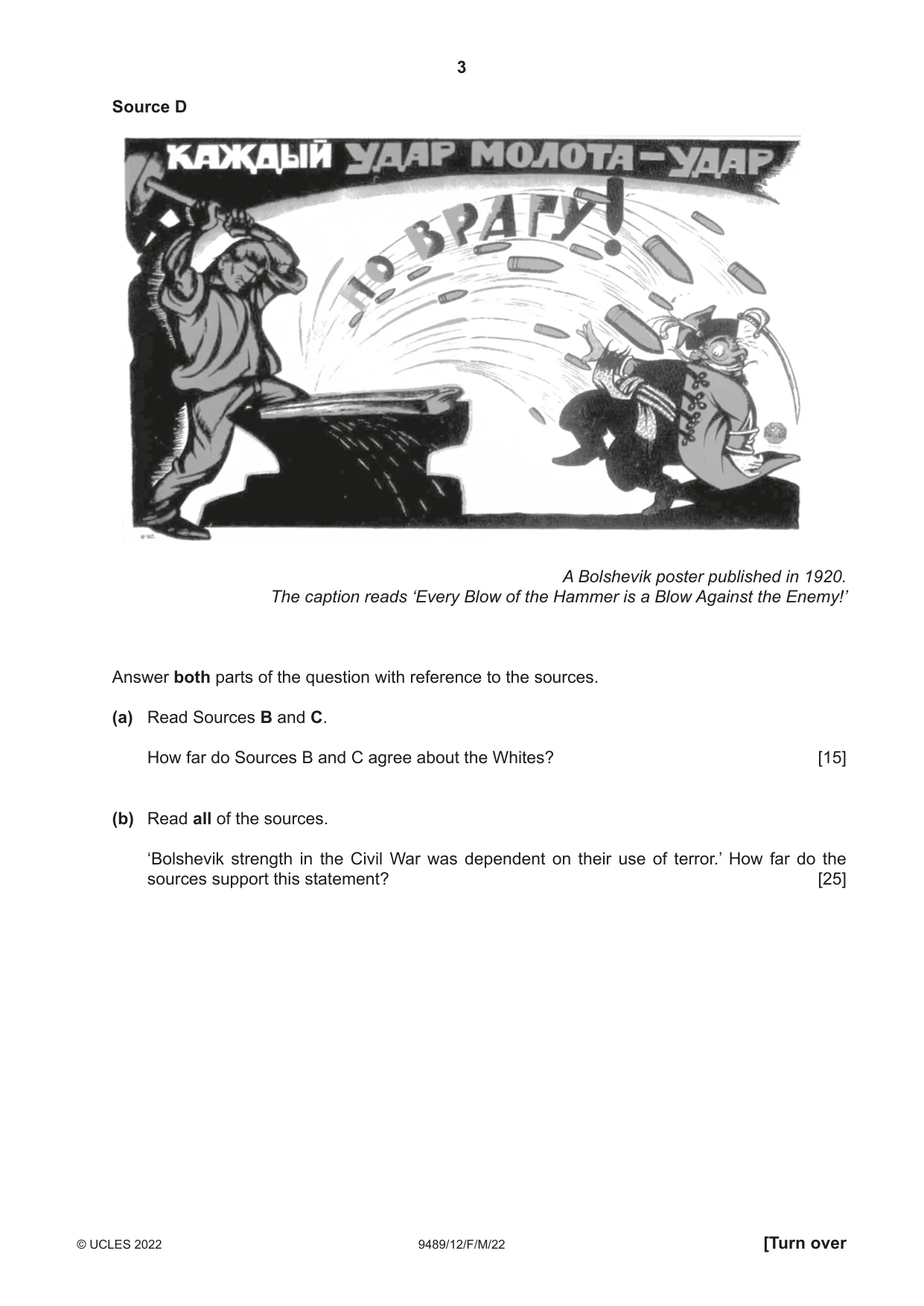 Cambridge A Level History 9489 2022 Feb/March Paper 1 · Variant 2 question paper, page 3 of 8