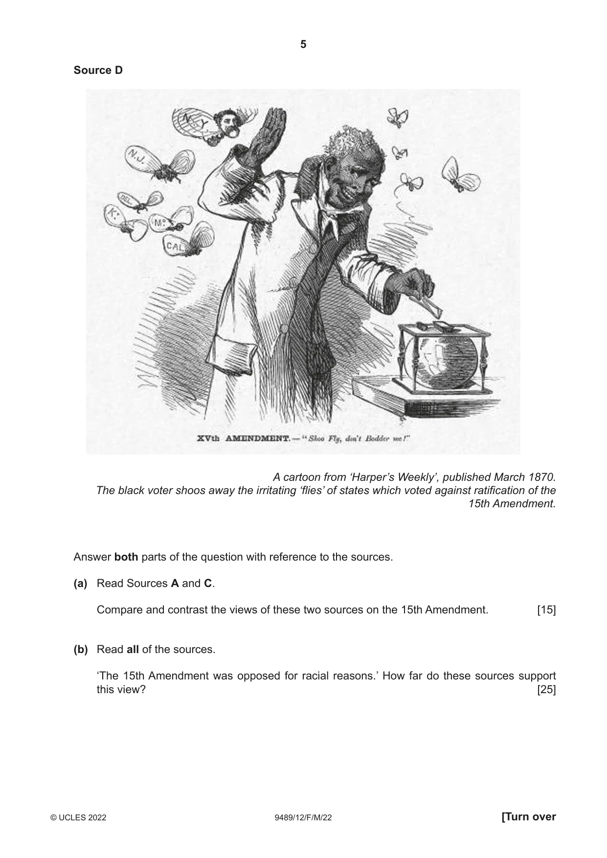 Cambridge A Level History 9489 2022 Feb/March Paper 1 · Variant 2 question paper, page 5 of 8