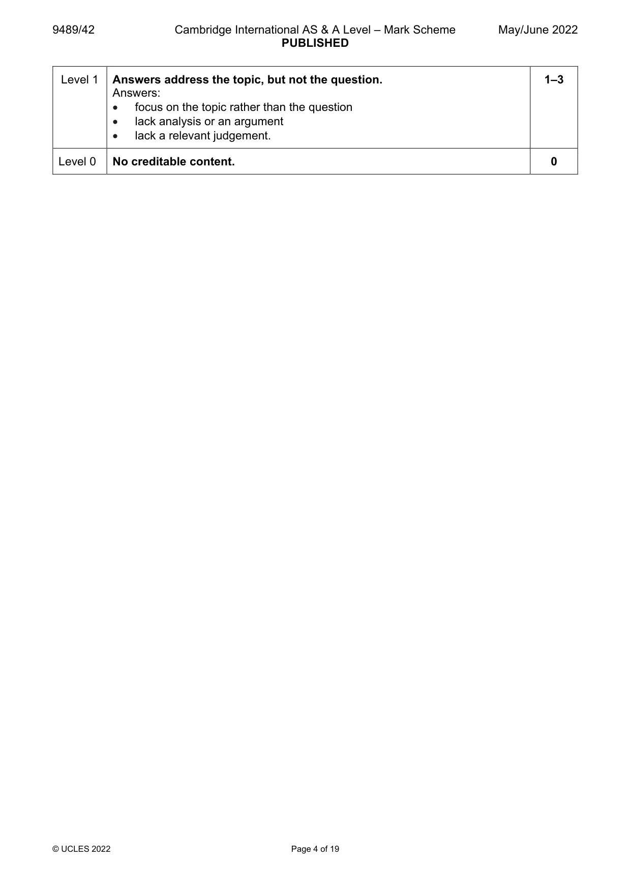 Mark scheme, page 4 of 19