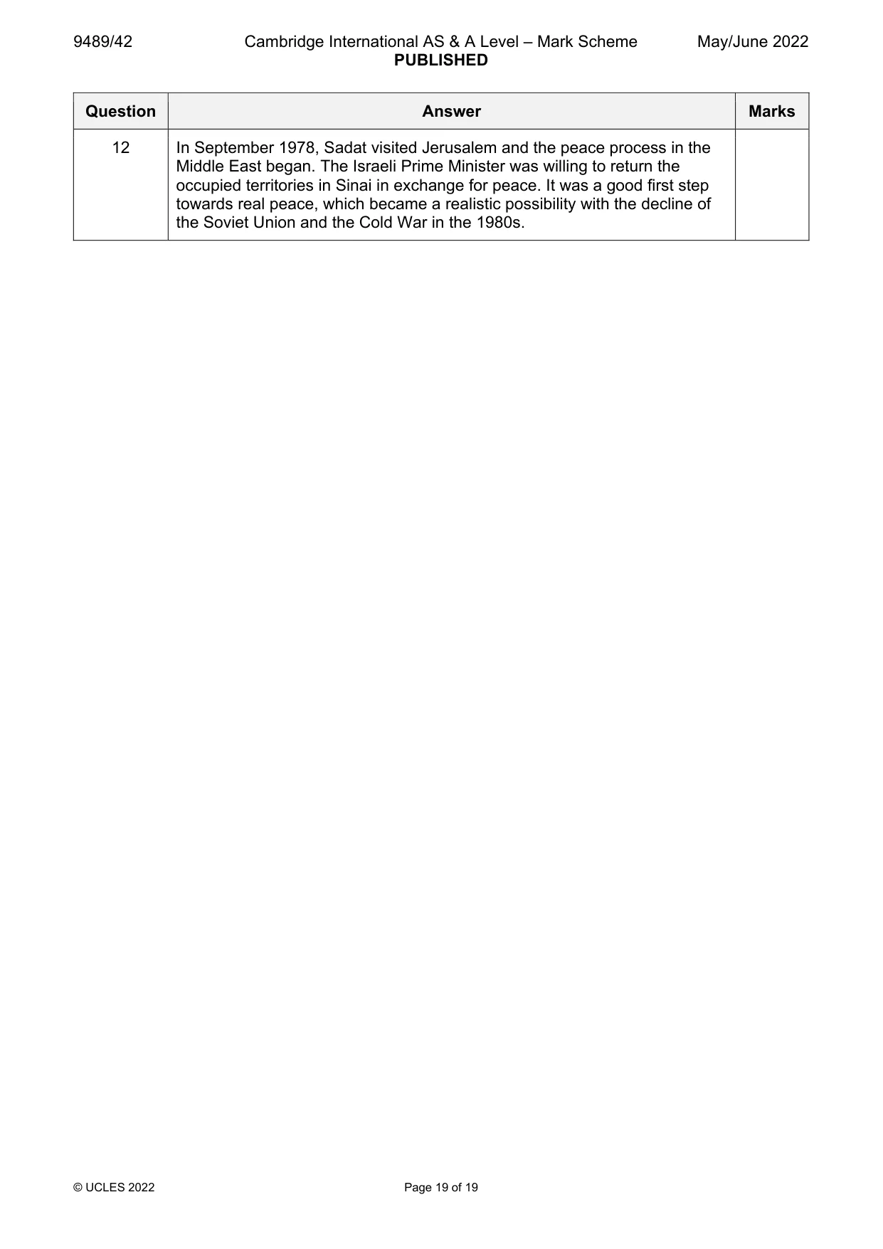 Mark scheme, page 19 of 19