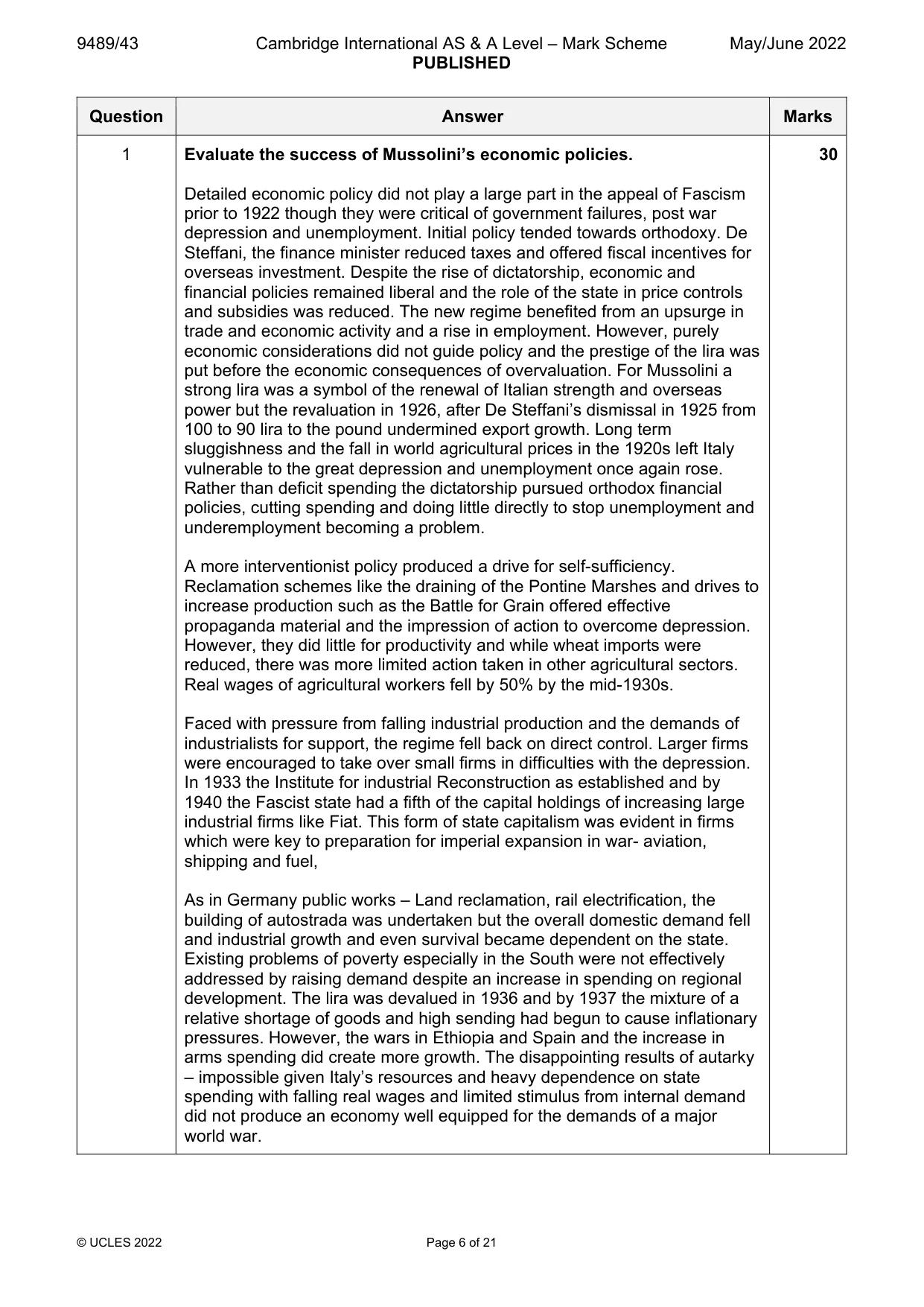 Mark scheme, page 6 of 21