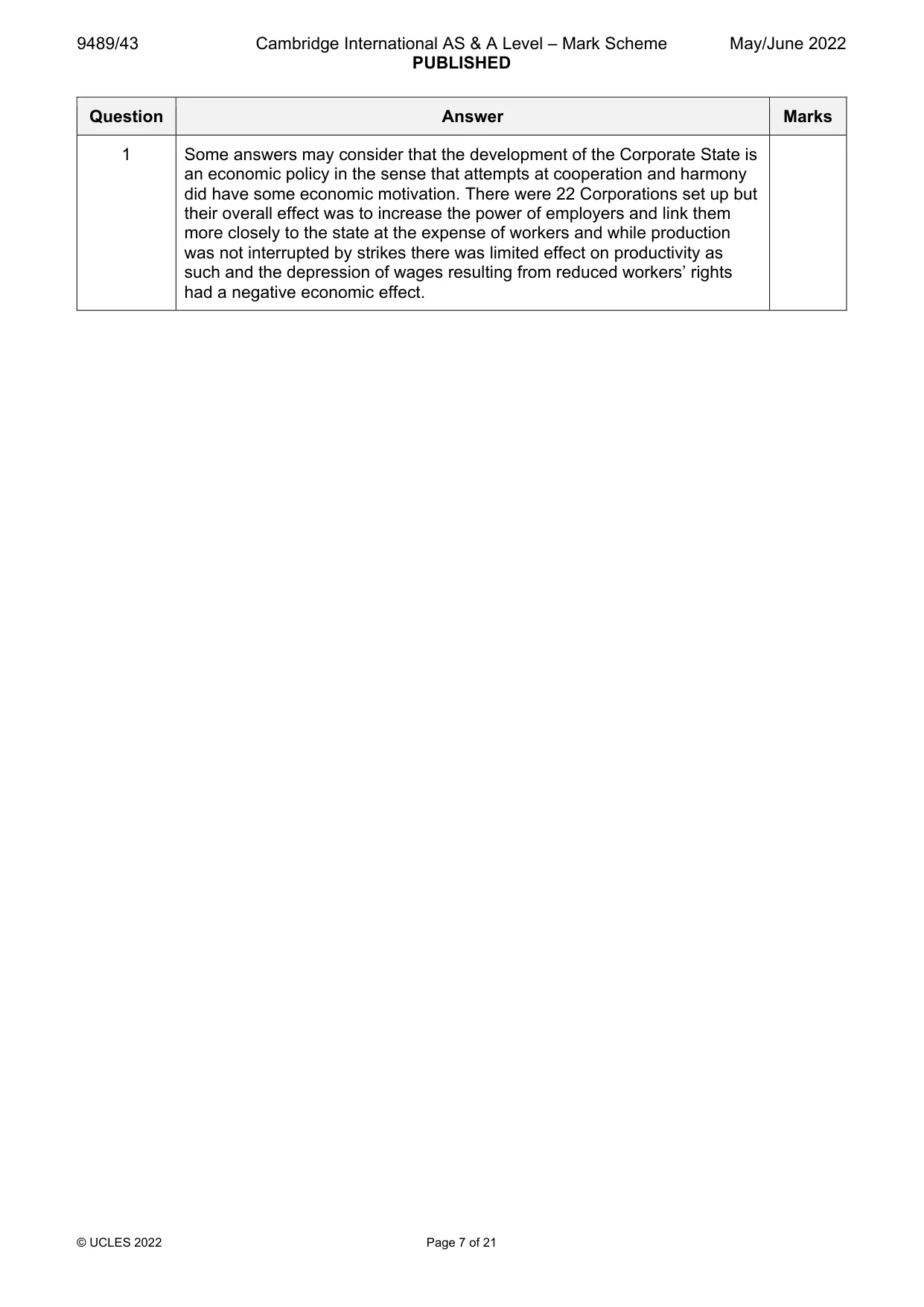 Mark scheme, page 7 of 21