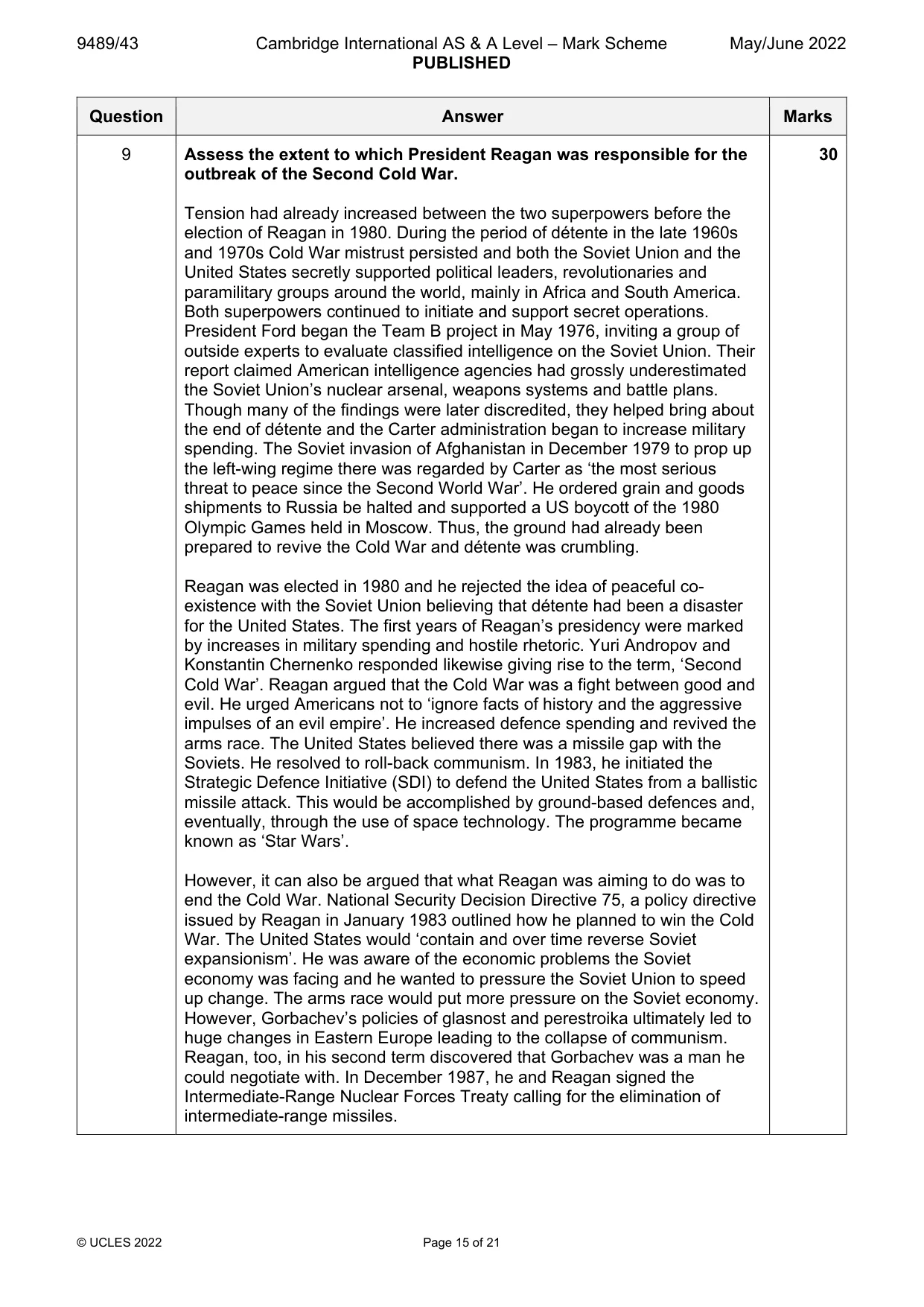 Mark scheme, page 15 of 21
