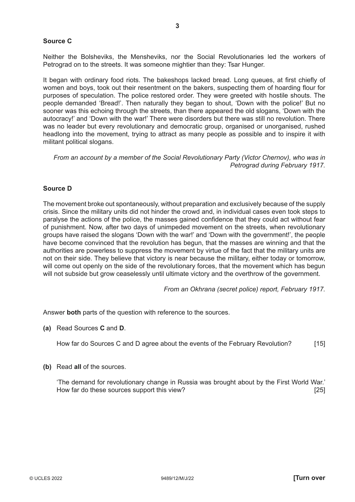 Cambridge A Level History 9489 2022 May/June Paper 1 · Variant 2 question paper, page 3 of 8