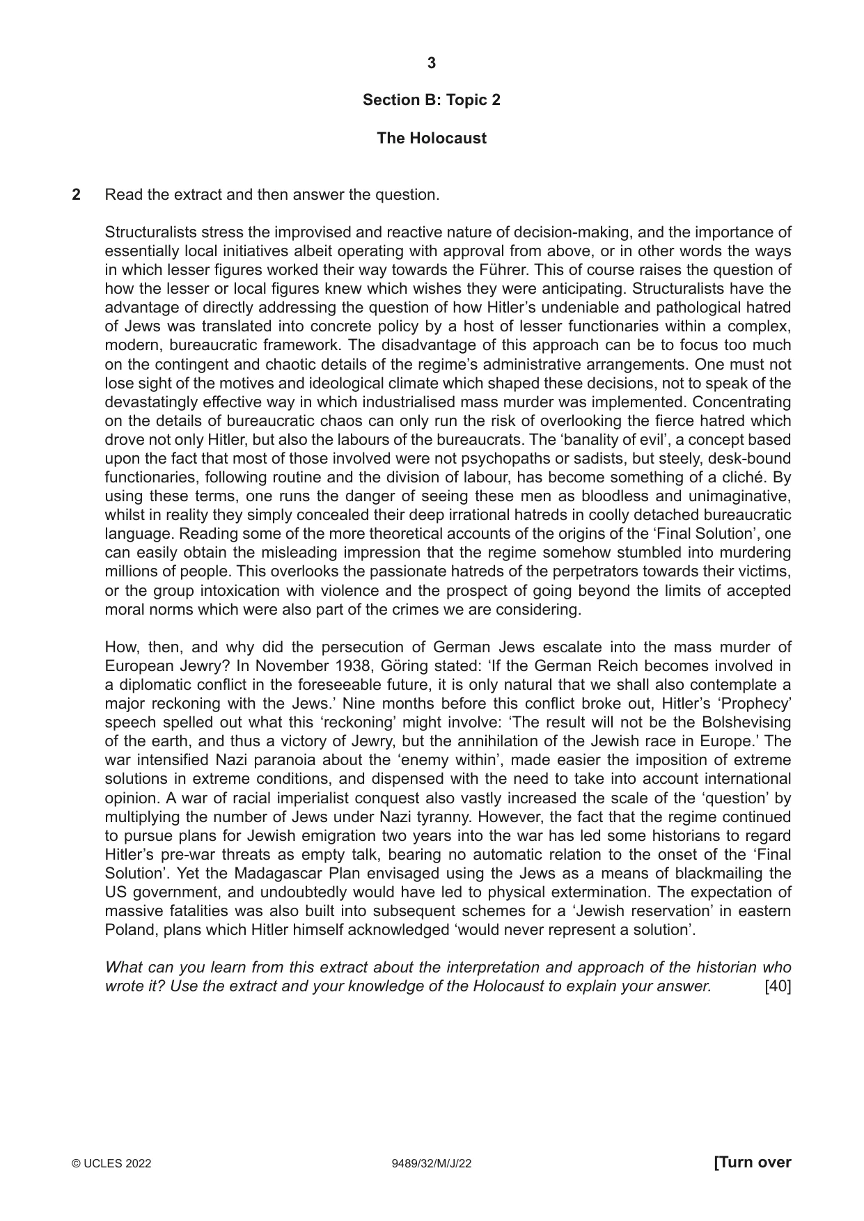 Cambridge A Level History 9489 2022 May/June Paper 3 · Variant 2 question paper, page 3 of 8