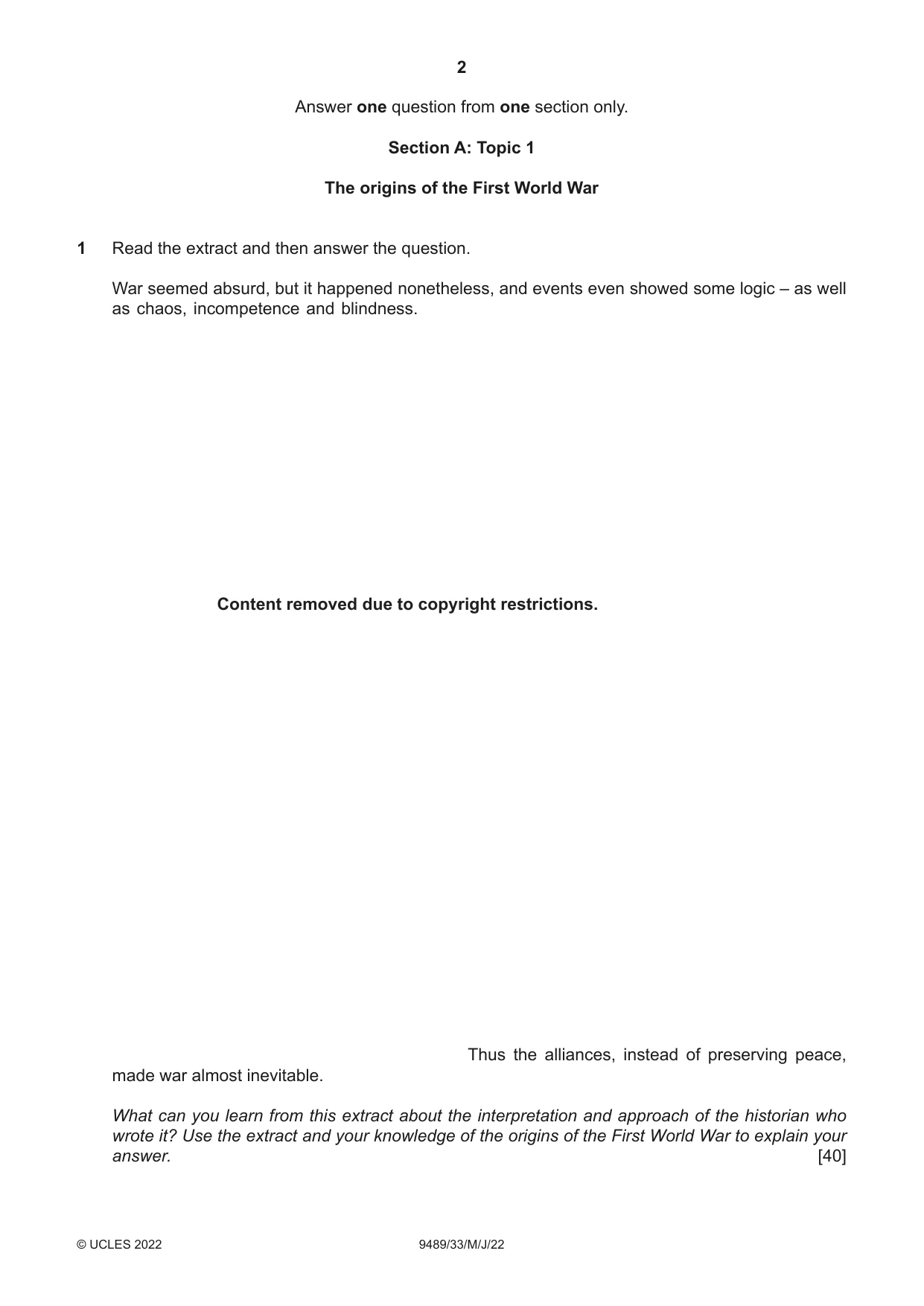 Cambridge A Level History 9489 2022 May/June Paper 3 · Variant 3 question paper, page 2 of 8