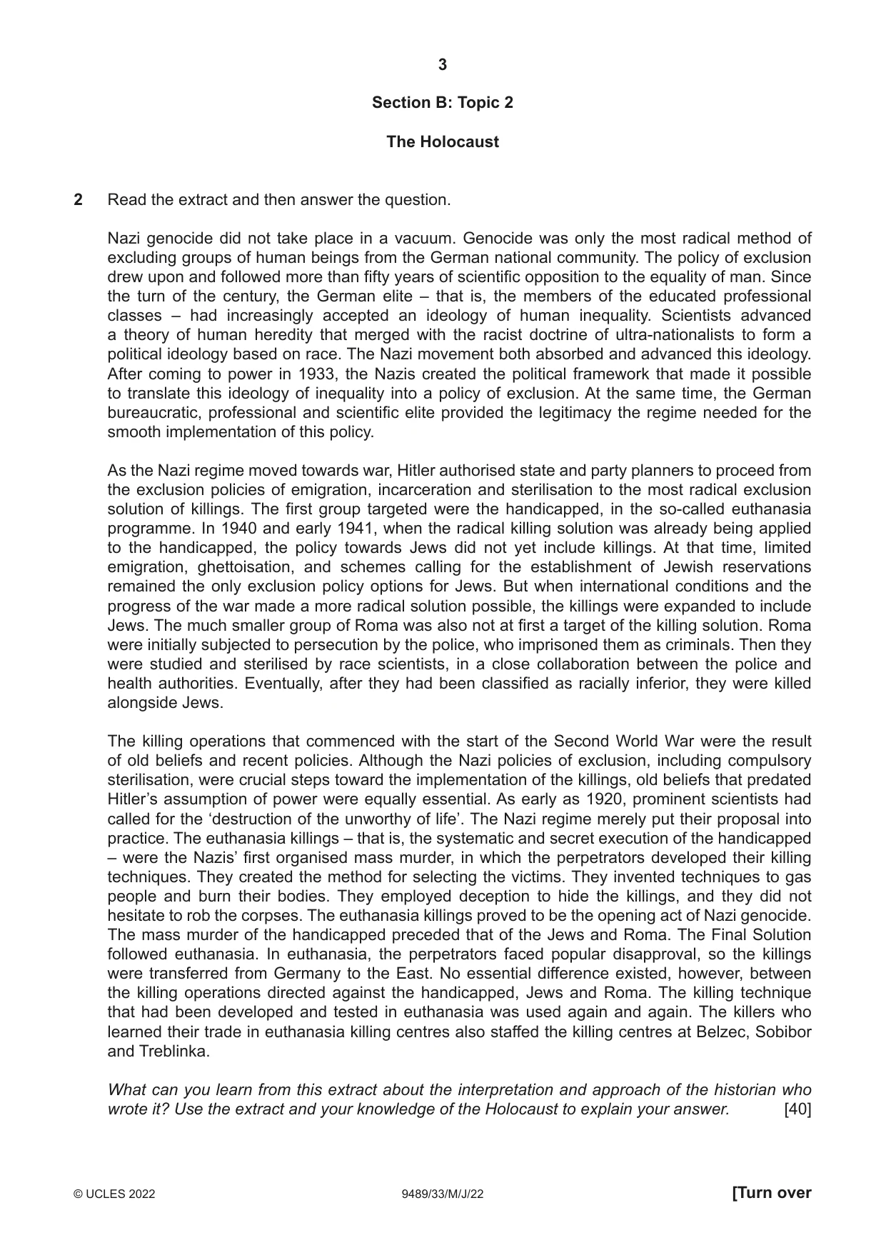 Cambridge A Level History 9489 2022 May/June Paper 3 · Variant 3 question paper, page 3 of 8