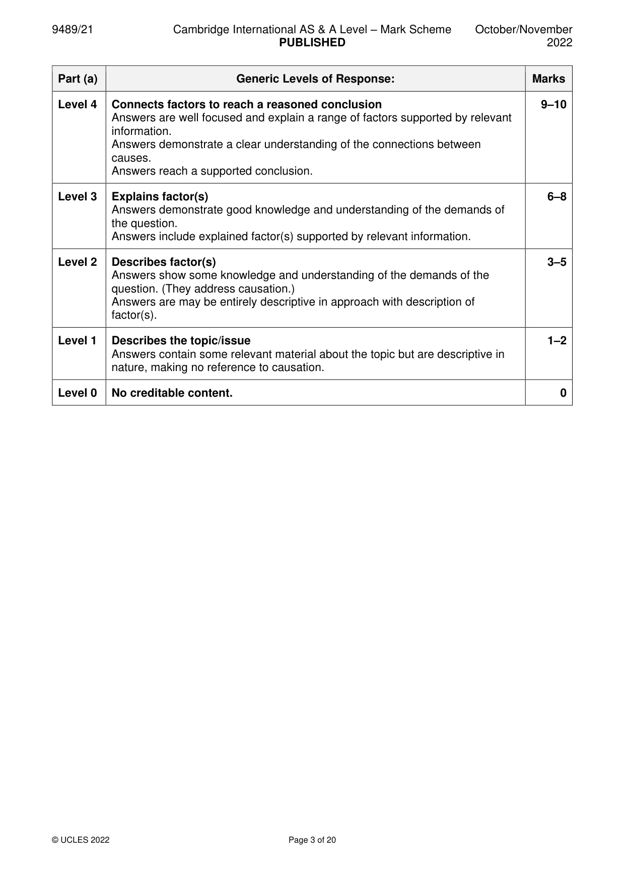 Mark scheme, page 3 of 20
