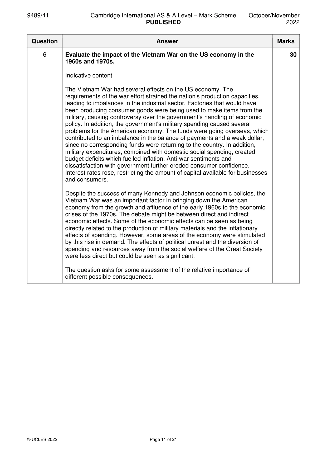 Mark scheme, page 11 of 21