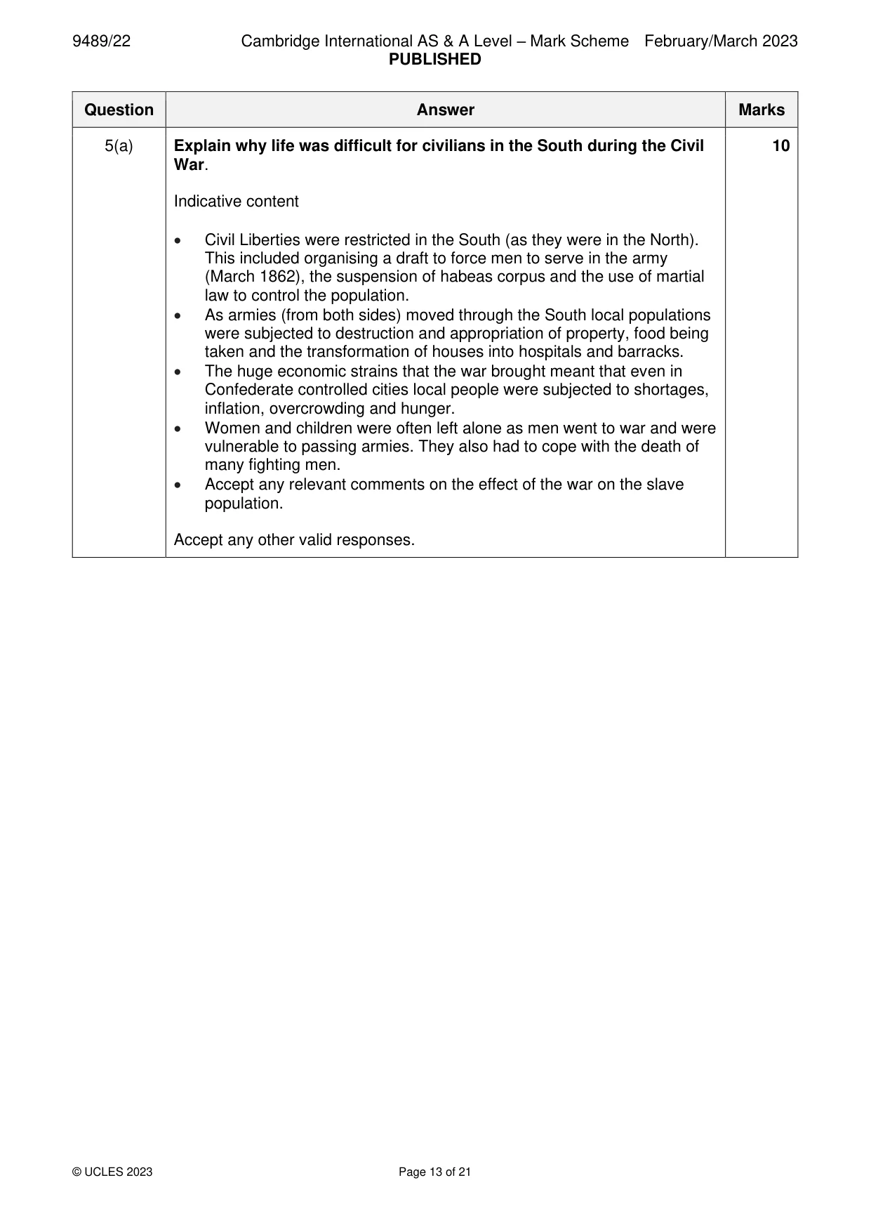 Mark scheme, page 13 of 21