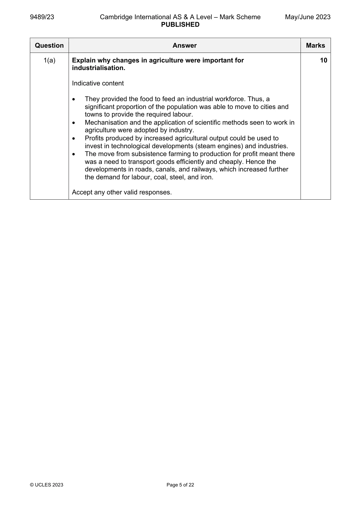 Mark scheme, page 5 of 22