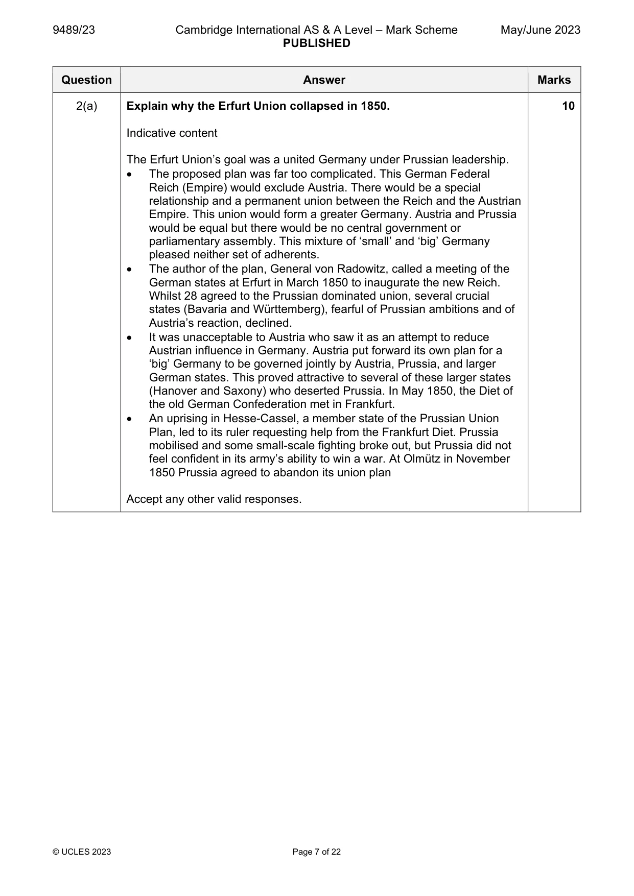 Mark scheme, page 7 of 22