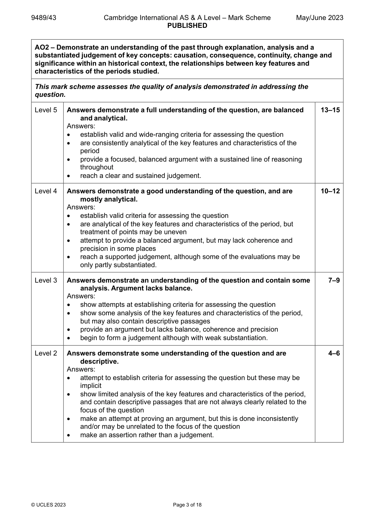 Mark scheme, page 3 of 18