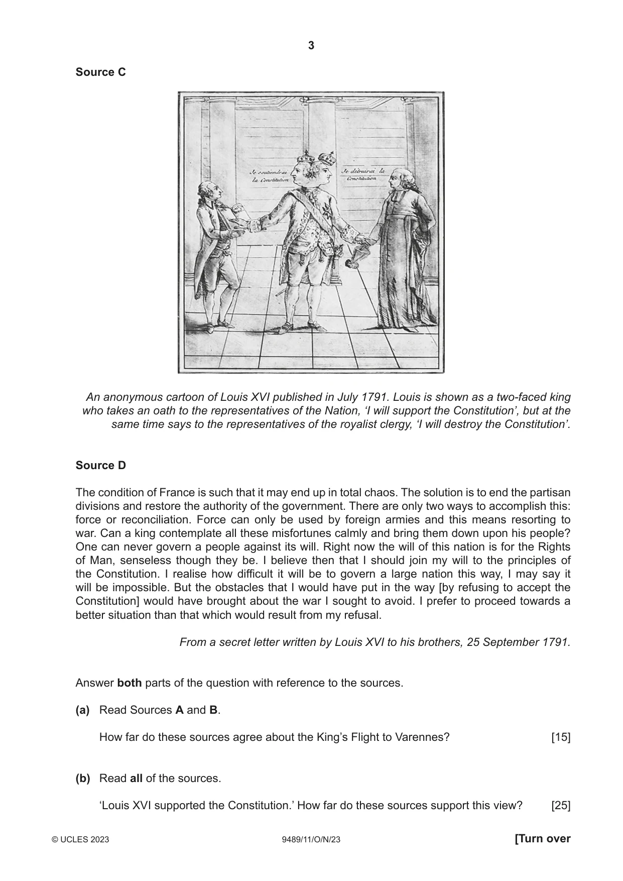 Cambridge A Level History 9489 2023 Oct/Nov Paper 1 · Variant 1 question paper, page 3 of 8