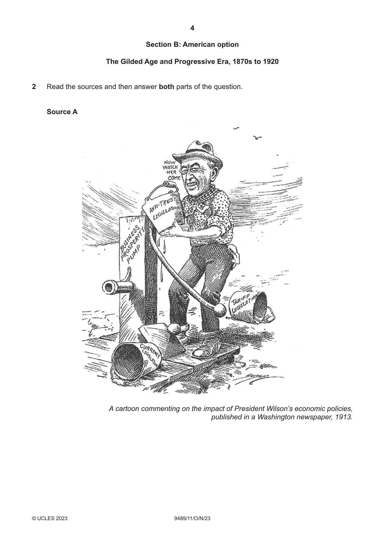 Cambridge A Level History 9489 2023 Oct/Nov Paper 1 · Variant 1 question paper, page 4 of 8