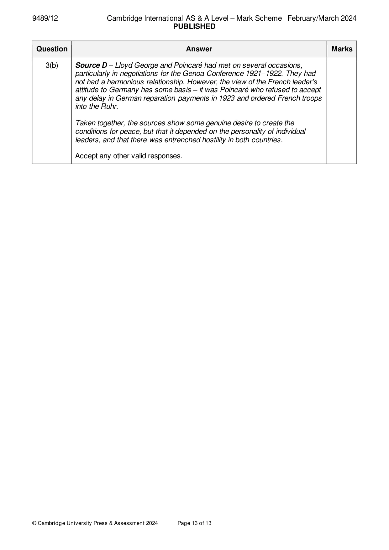 Mark scheme, page 13 of 13