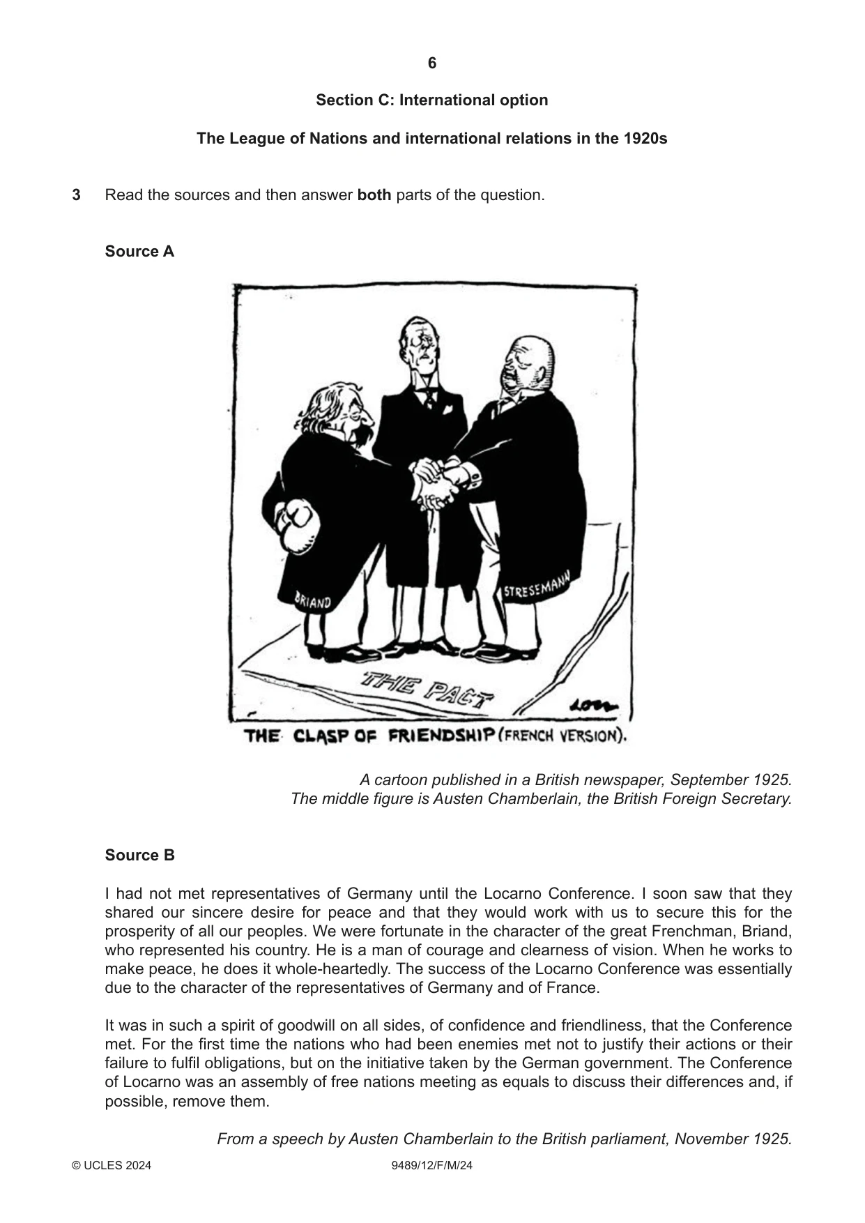 Cambridge A Level History 9489 2024 Feb/March Paper 1 · Variant 2 question paper, page 6 of 8