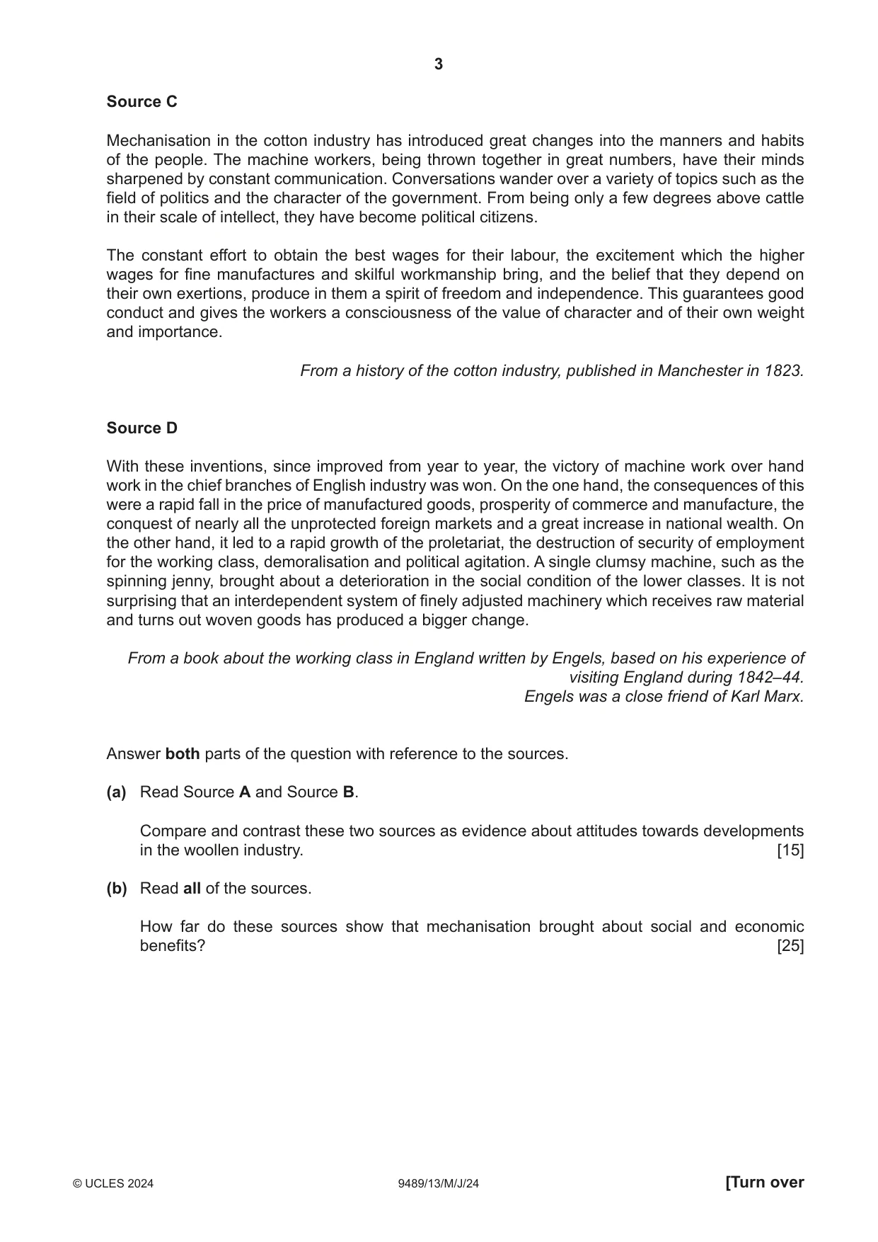 Cambridge A Level History 9489 2024 May/June Paper 1 · Variant 3 question paper, page 3 of 8