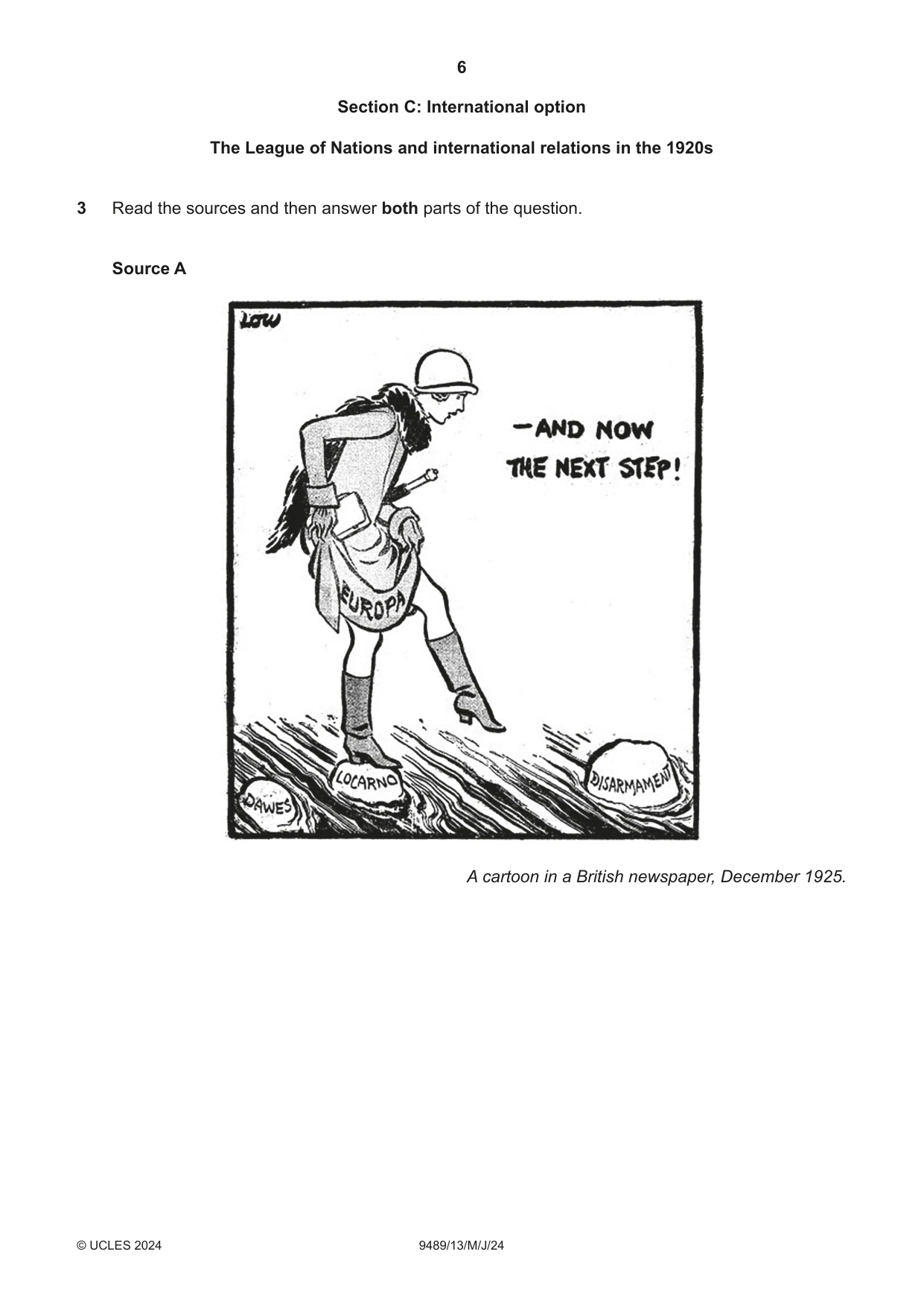 Cambridge A Level History 9489 2024 May/June Paper 1 · Variant 3 question paper, page 6 of 8