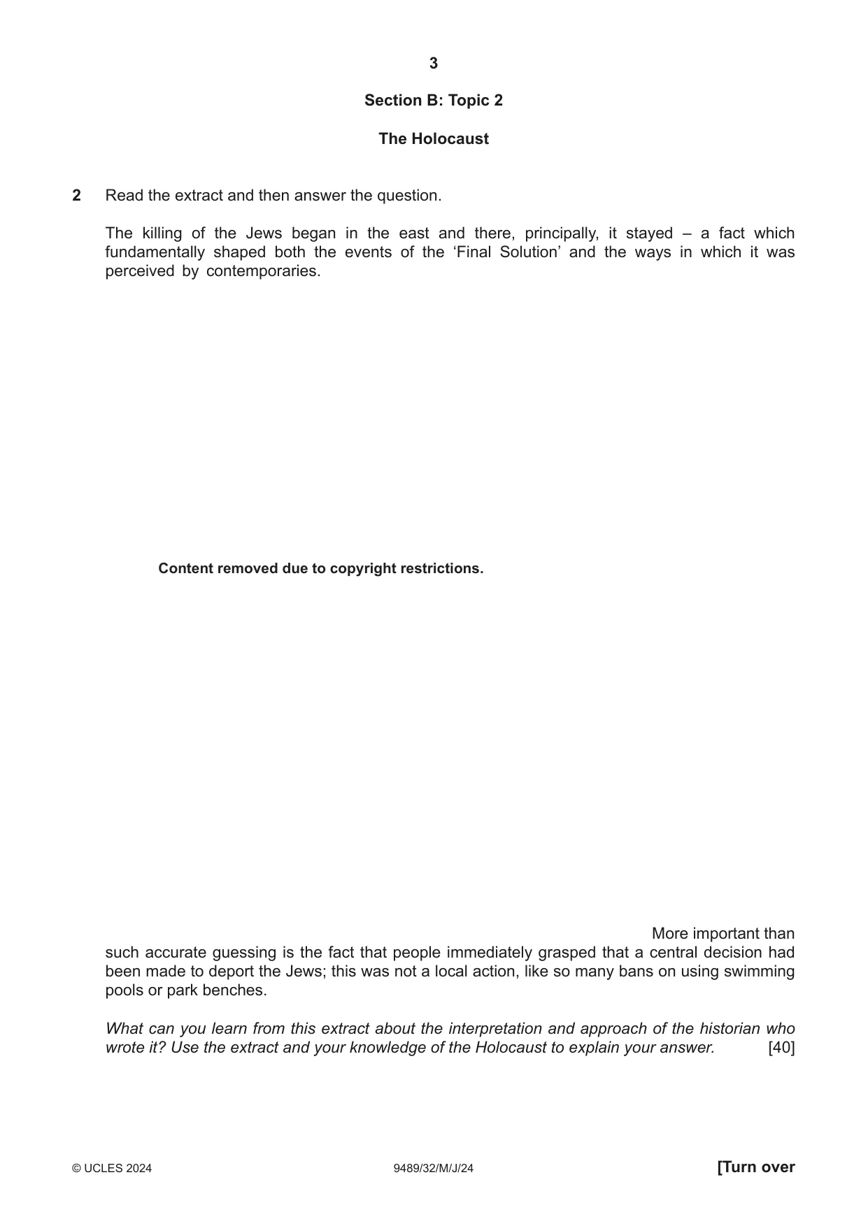 Cambridge A Level History 9489 2024 May/June Paper 3 · Variant 2 question paper, page 3 of 4