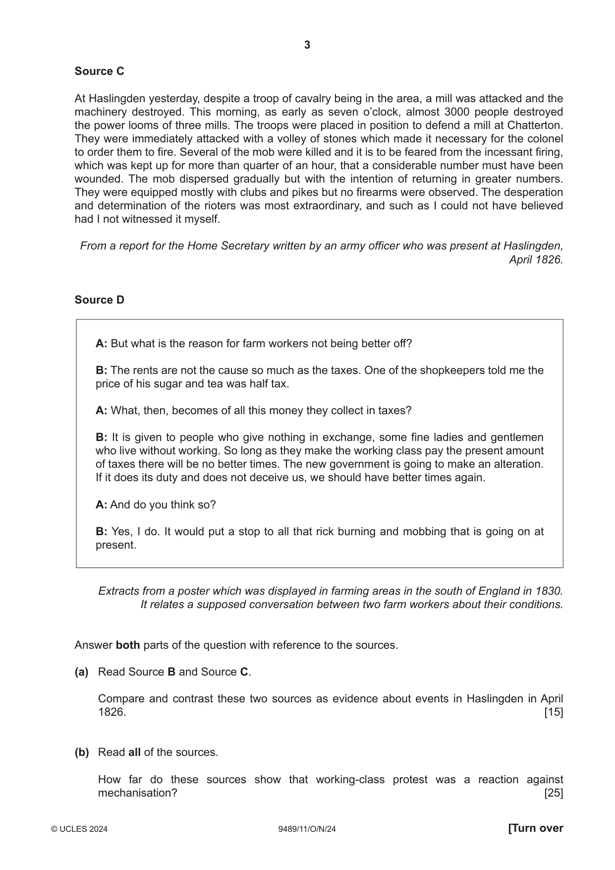 Cambridge A Level History 9489 2024 Oct/Nov Paper 1 · Variant 1 question paper, page 3 of 8