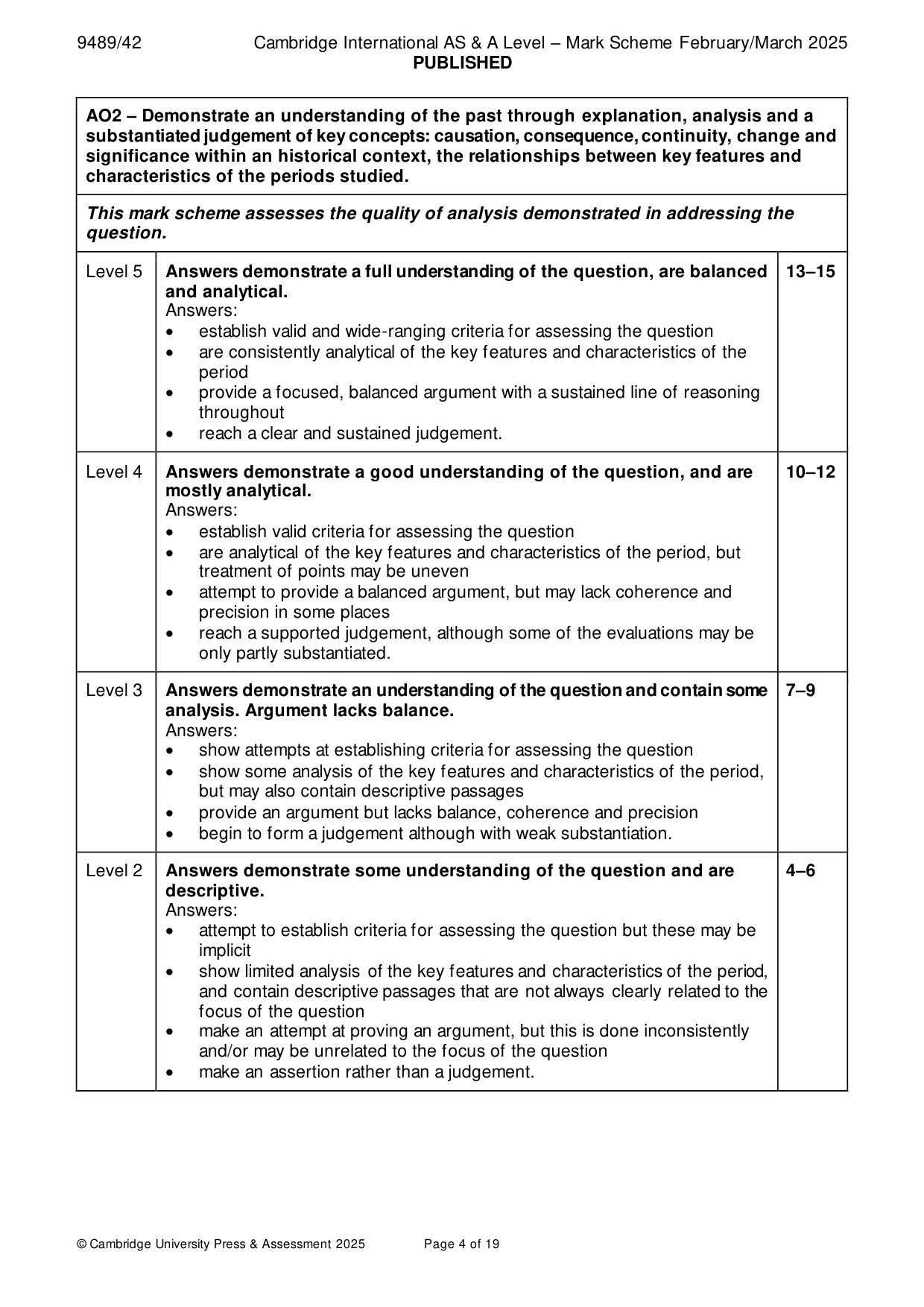 Mark scheme, page 4 of 19