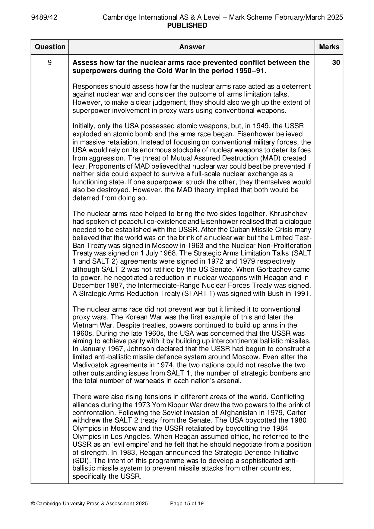 Mark scheme, page 15 of 19