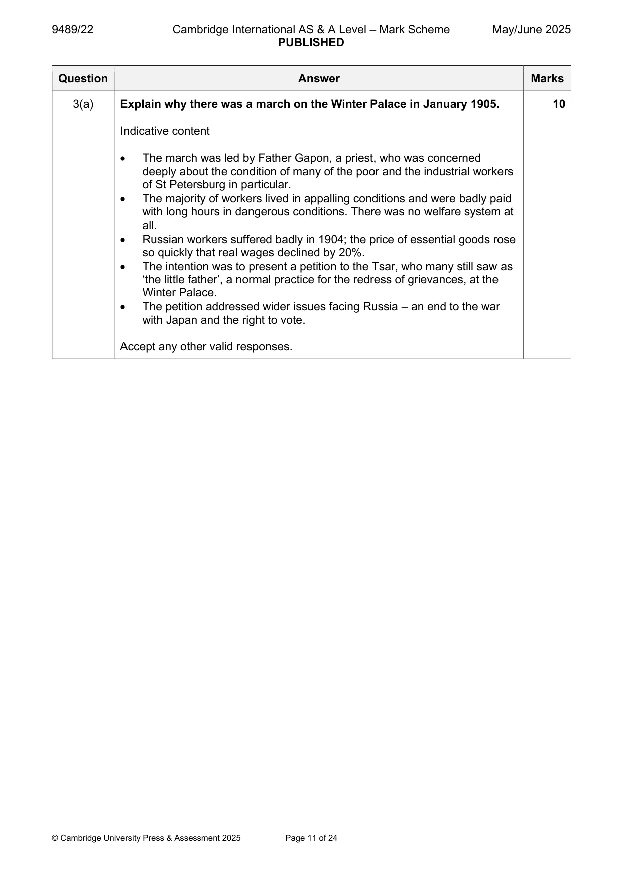 Mark scheme, page 11 of 24