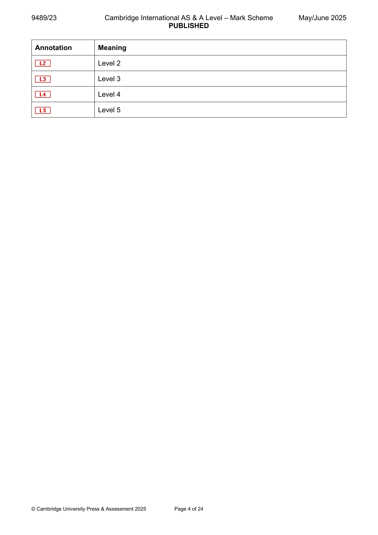Mark scheme, page 4 of 24