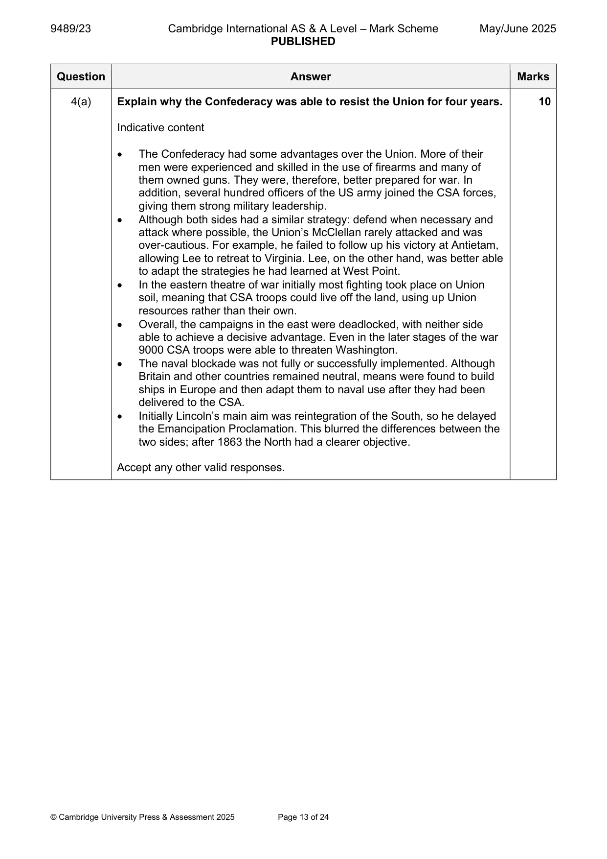Mark scheme, page 13 of 24