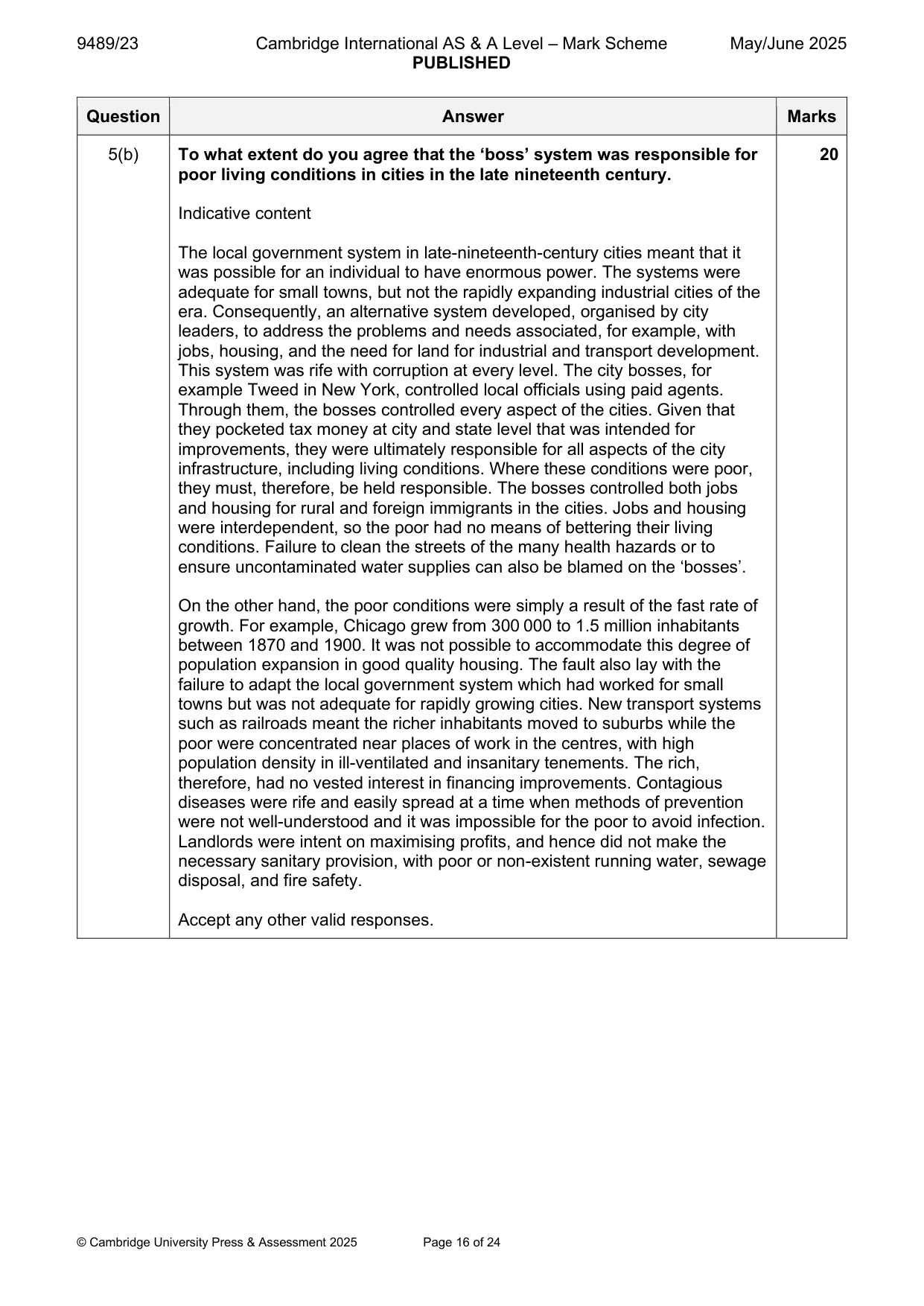 Mark scheme, page 16 of 24