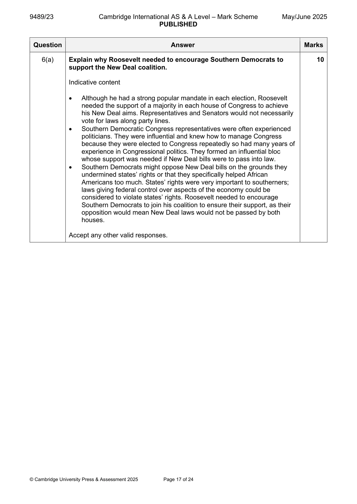 Mark scheme, page 17 of 24