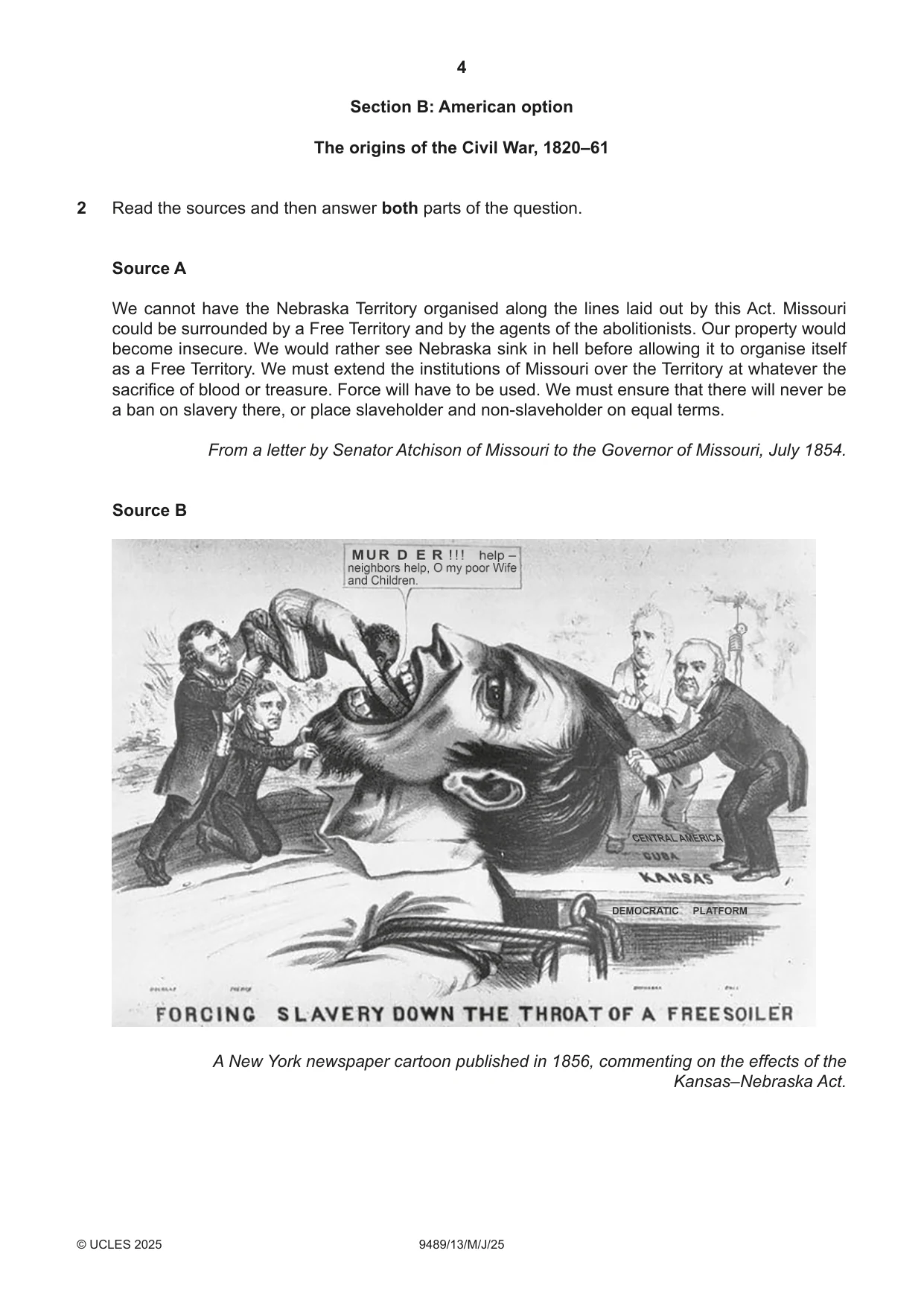 Cambridge A Level History 9489 2025 May/June Paper 1 · Variant 3 question paper, page 4 of 8