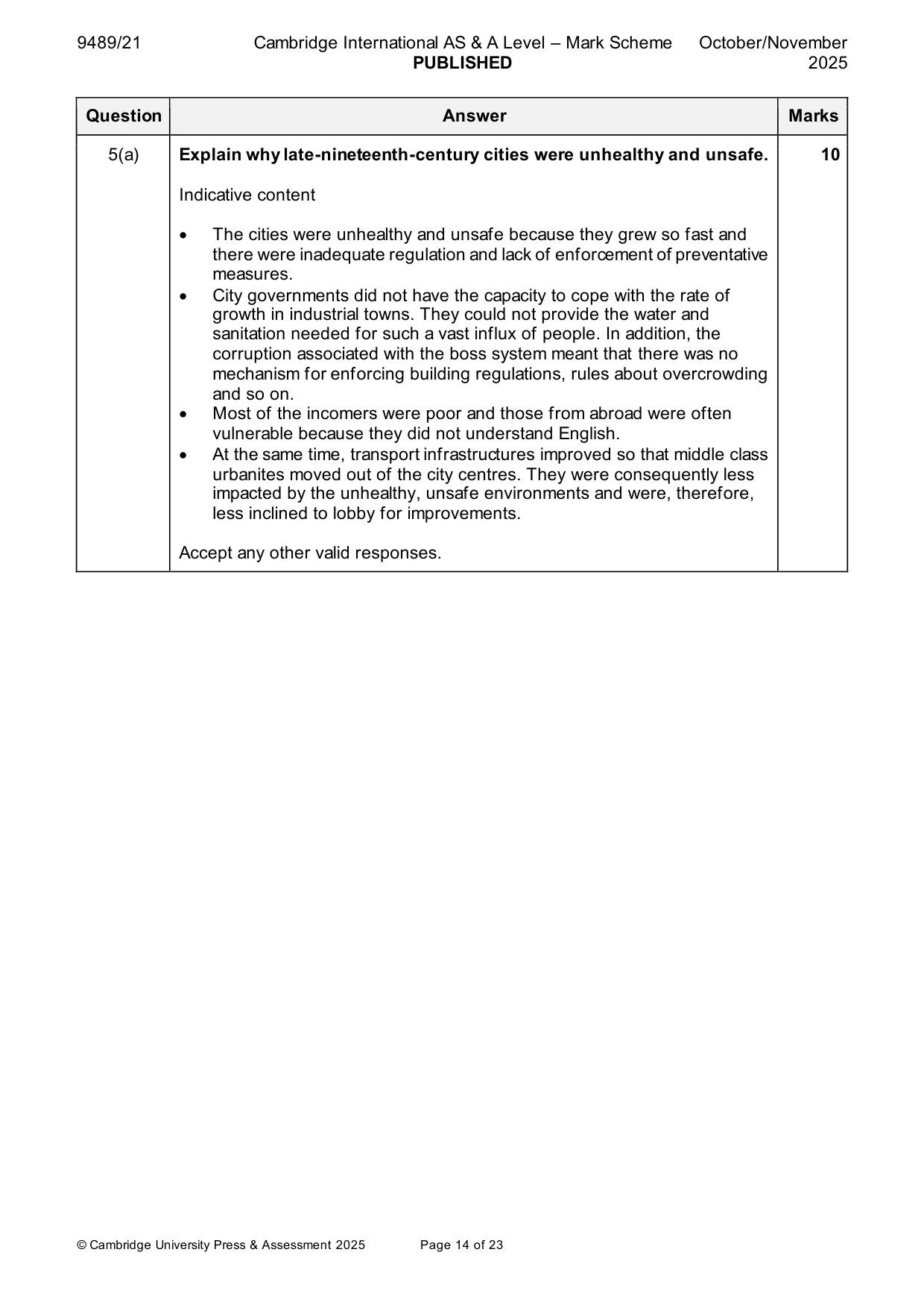 Mark scheme, page 14 of 23