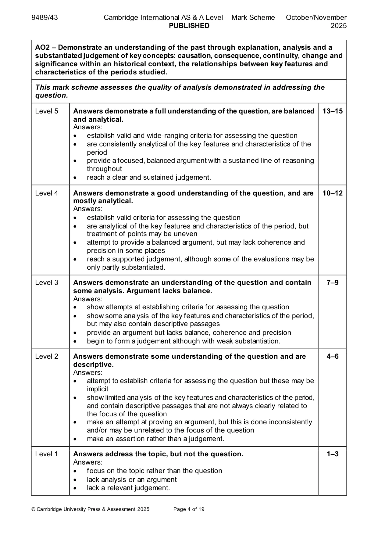 Mark scheme, page 4 of 19
