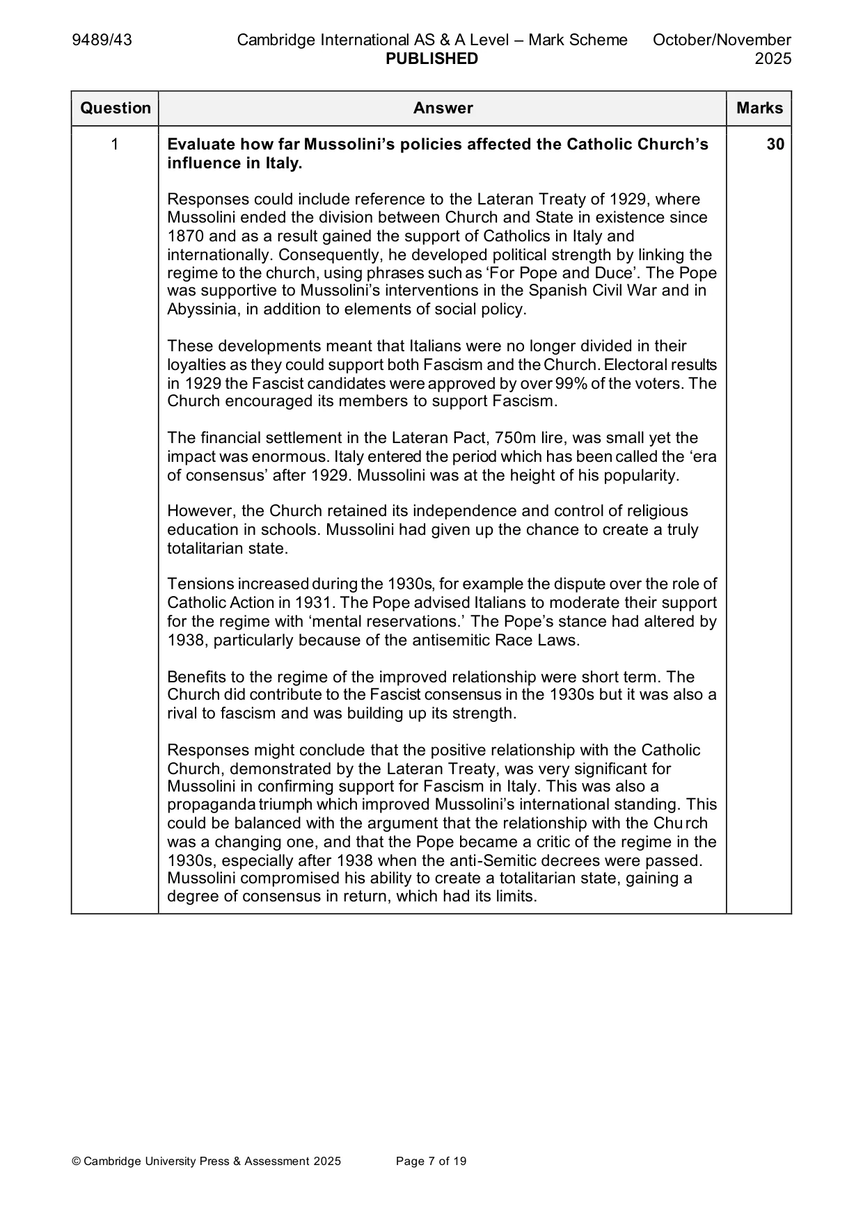 Mark scheme, page 7 of 19