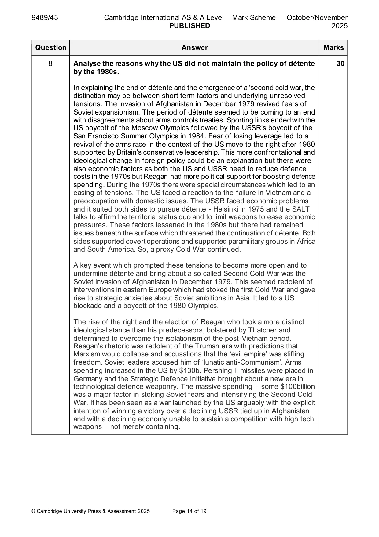 Mark scheme, page 14 of 19
