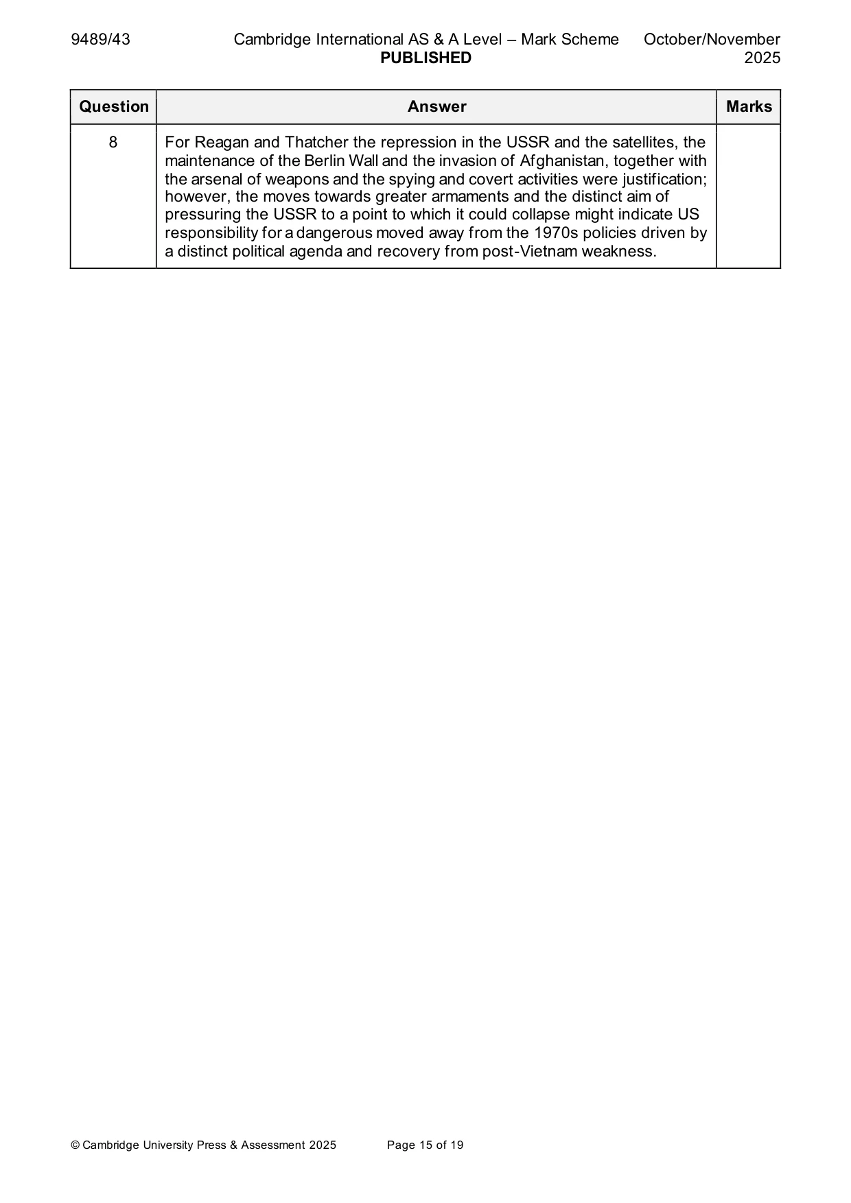 Mark scheme, page 15 of 19