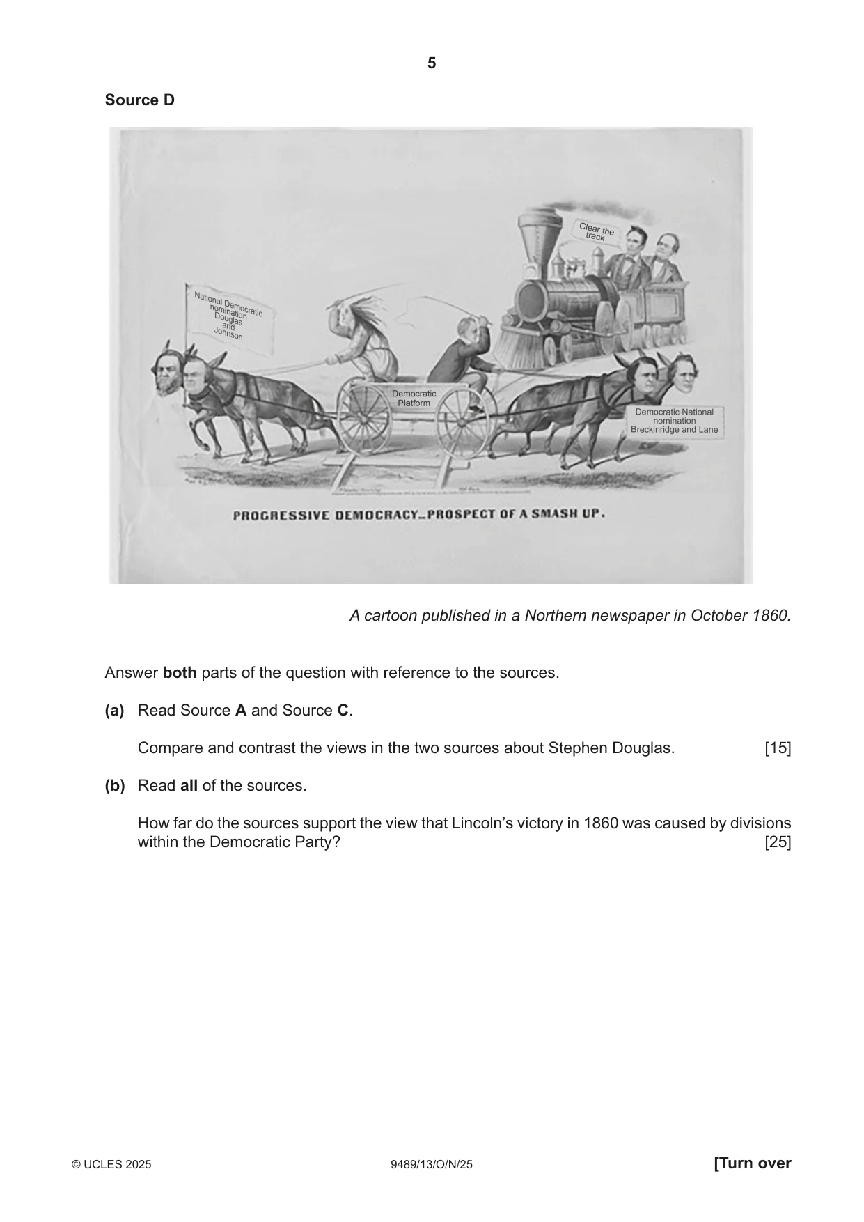Cambridge A Level History 9489 2025 Oct/Nov Paper 1 · Variant 3 question paper, page 5 of 8