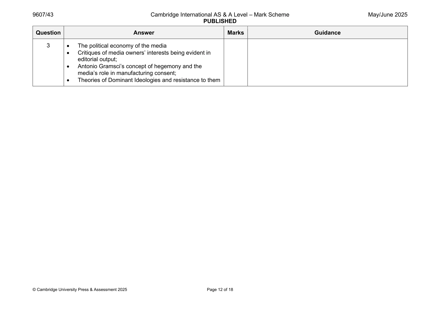 Mark scheme, page 12 of 18