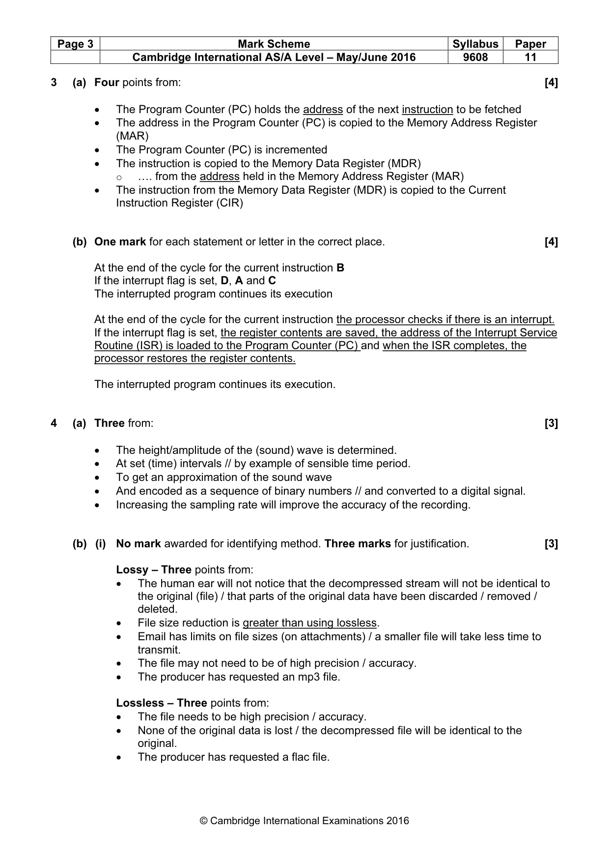 Mark scheme, page 3 of 10