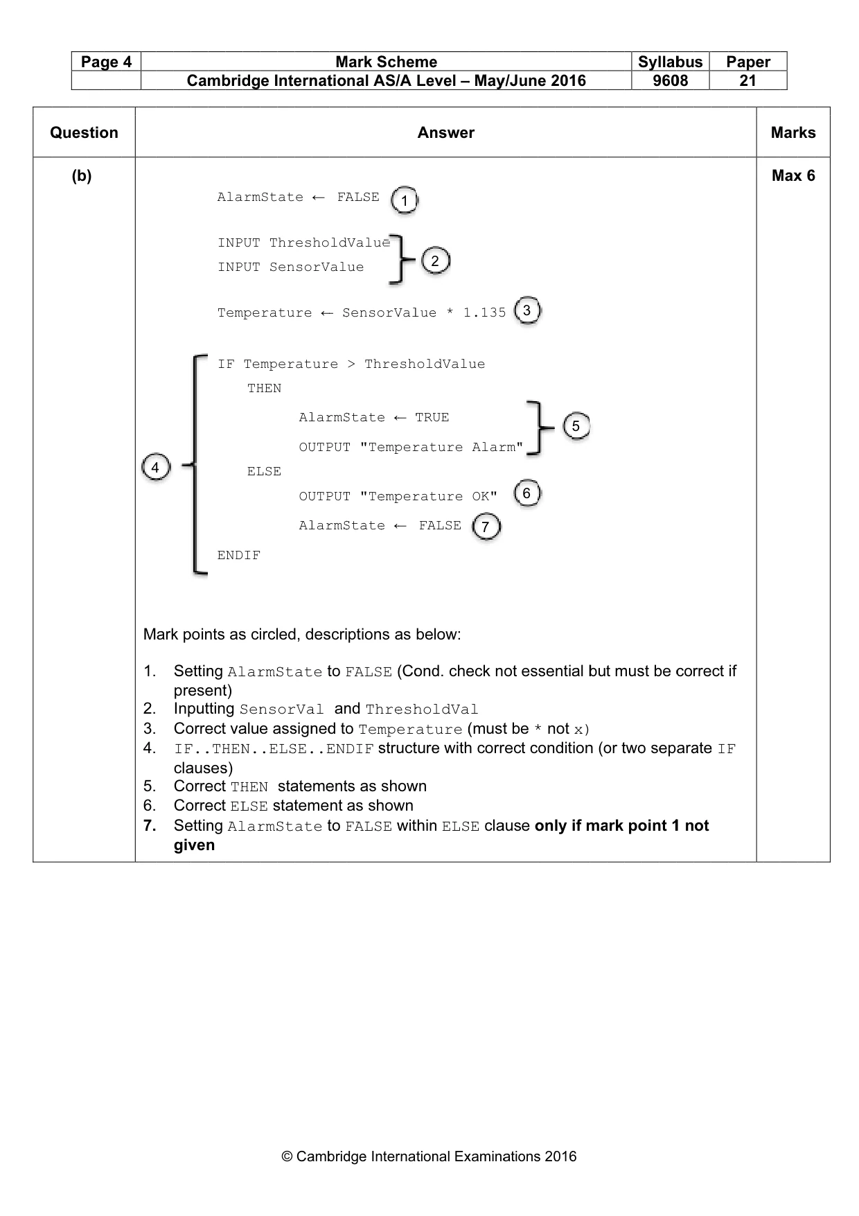 Mark scheme, page 4 of 14