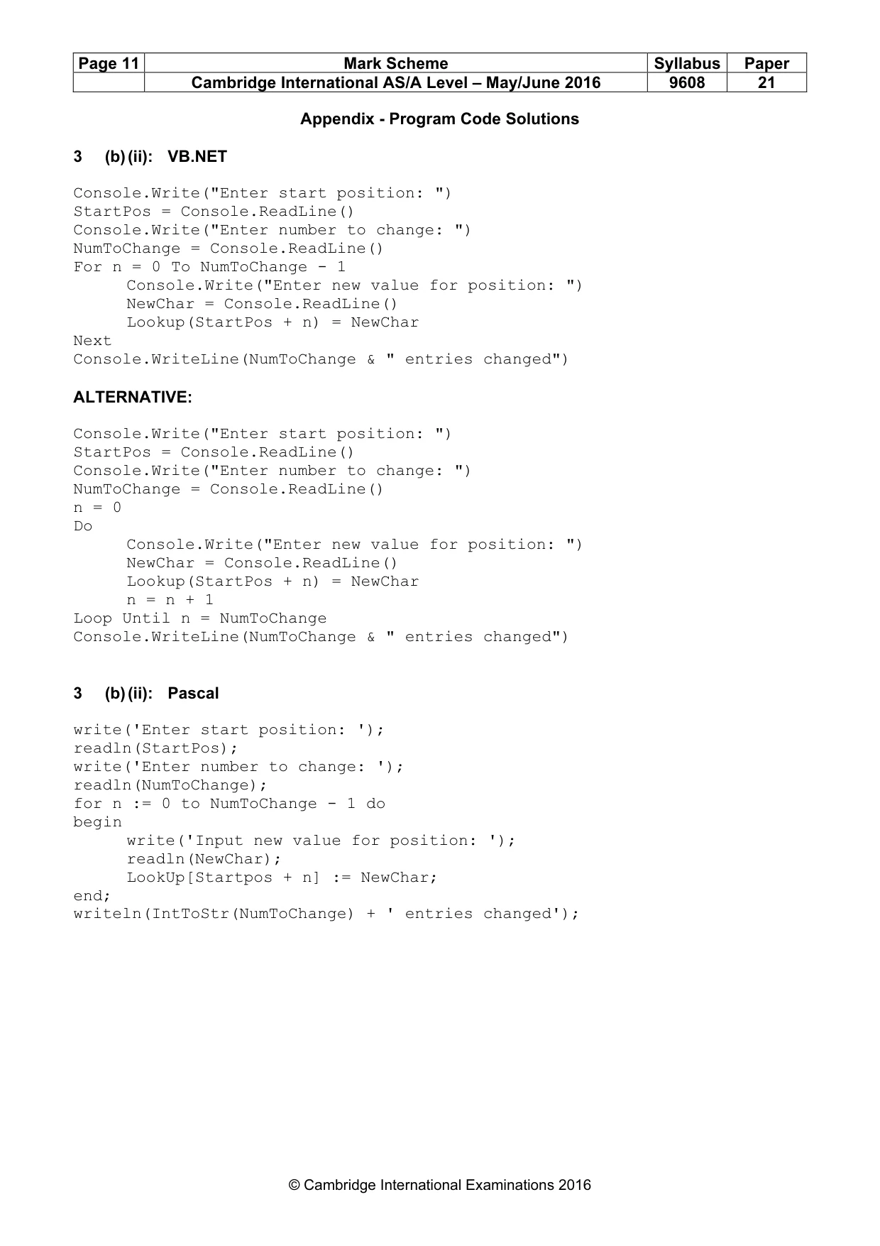 Mark scheme, page 11 of 14
