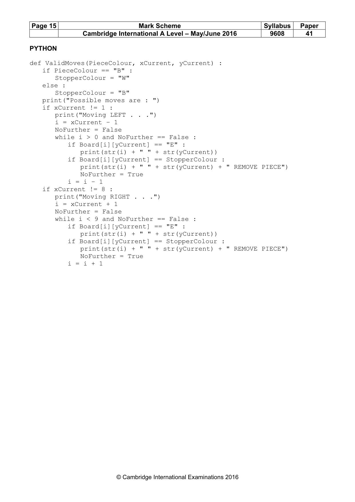 Mark scheme, page 15 of 15