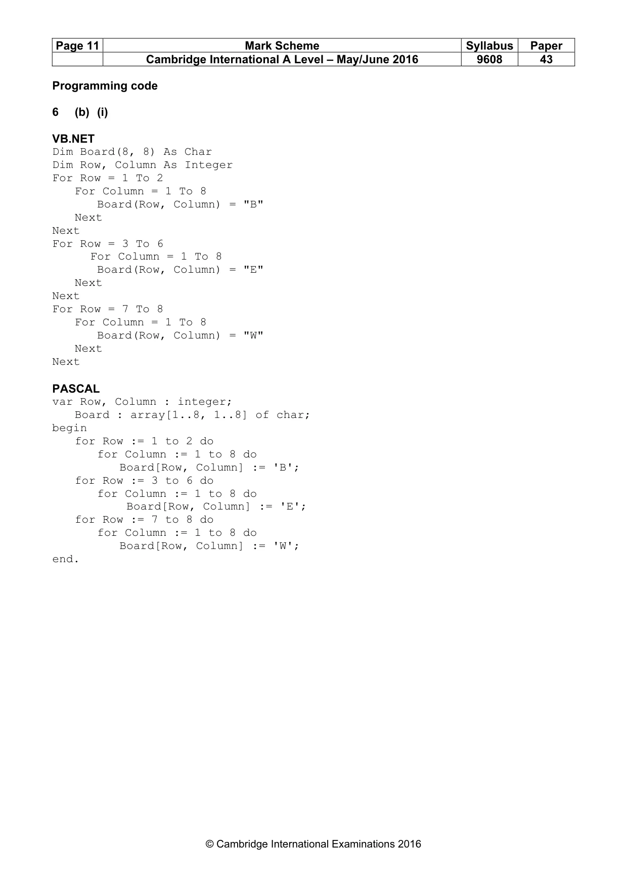 Mark scheme, page 11 of 15